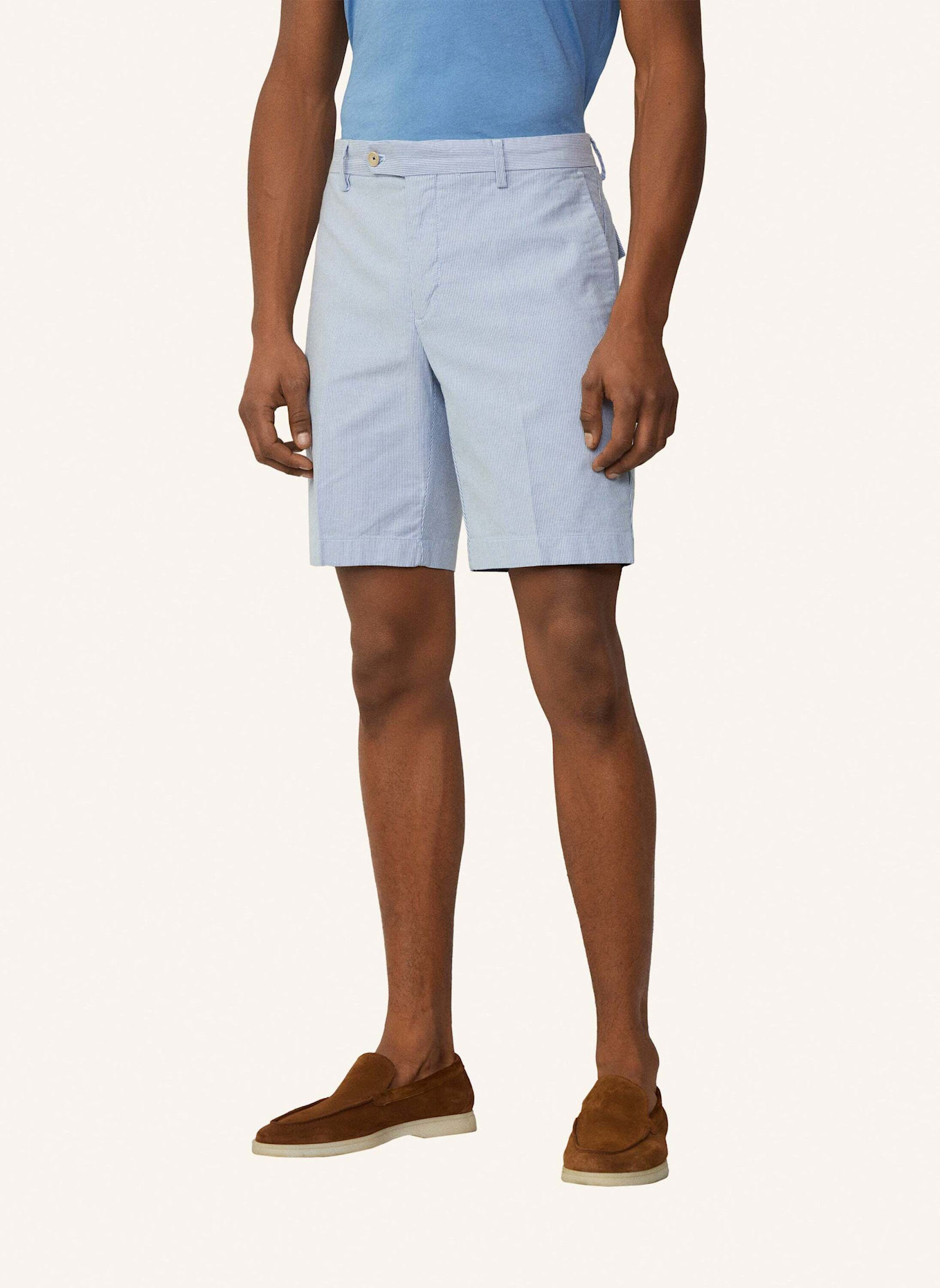 HACKETT LONDON Shorts FINE STRIPE SHORT: BLAU