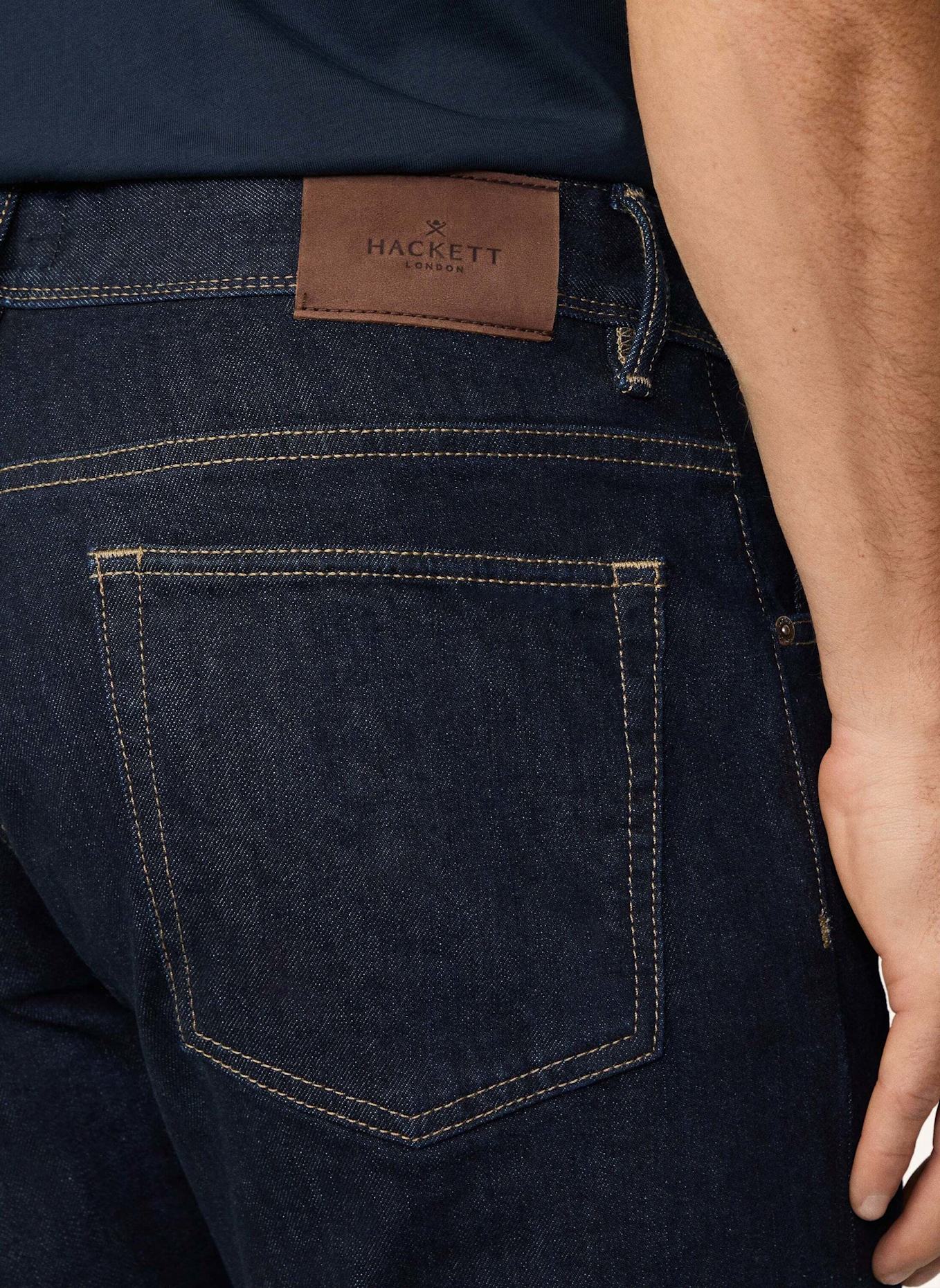 HACKETT LONDON Jeans Overall SELVEDGE RINSE DENIM: DUNKELBLAU