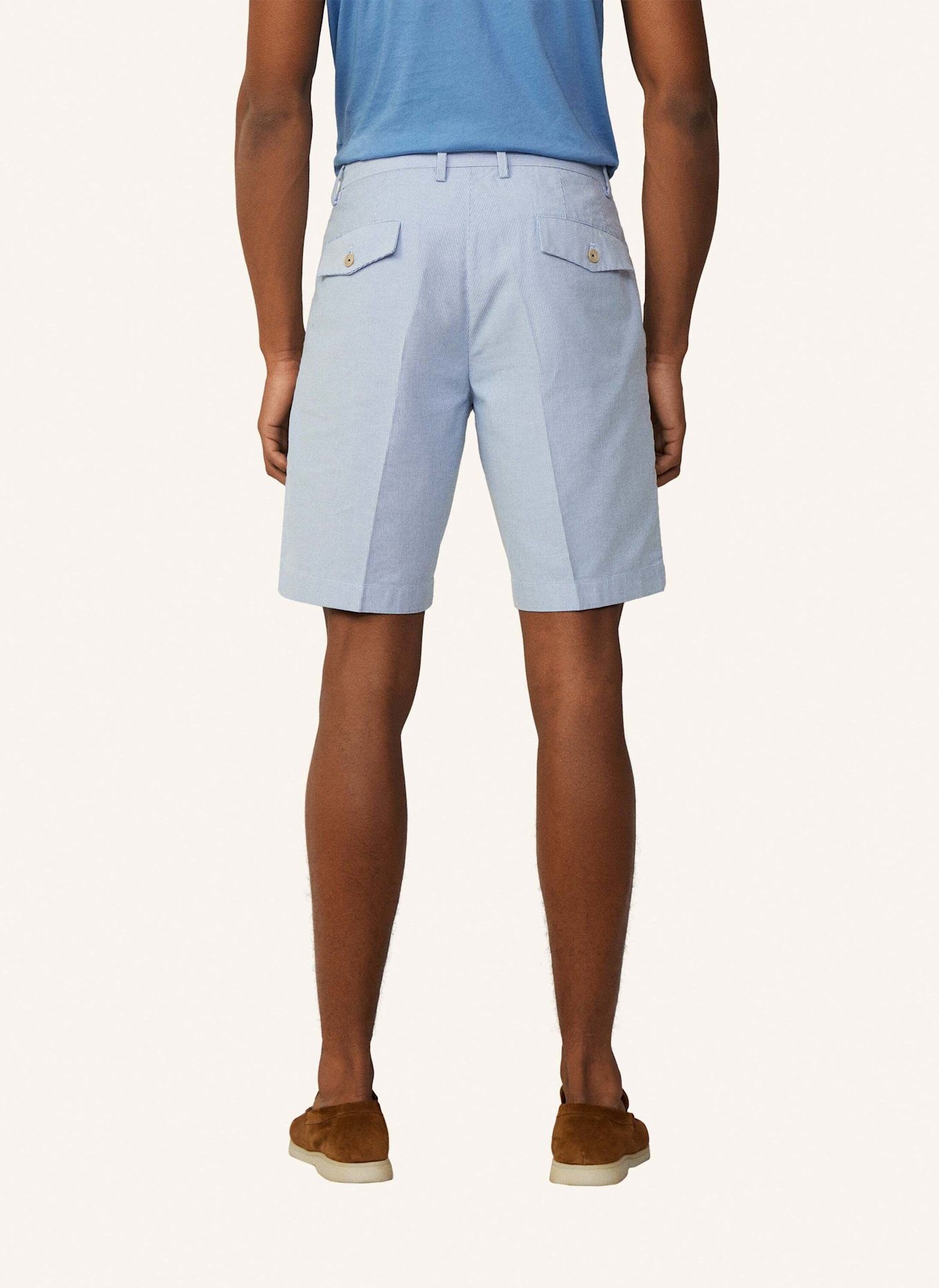 HACKETT LONDON Shorts FINE STRIPE SHORT: BLAU