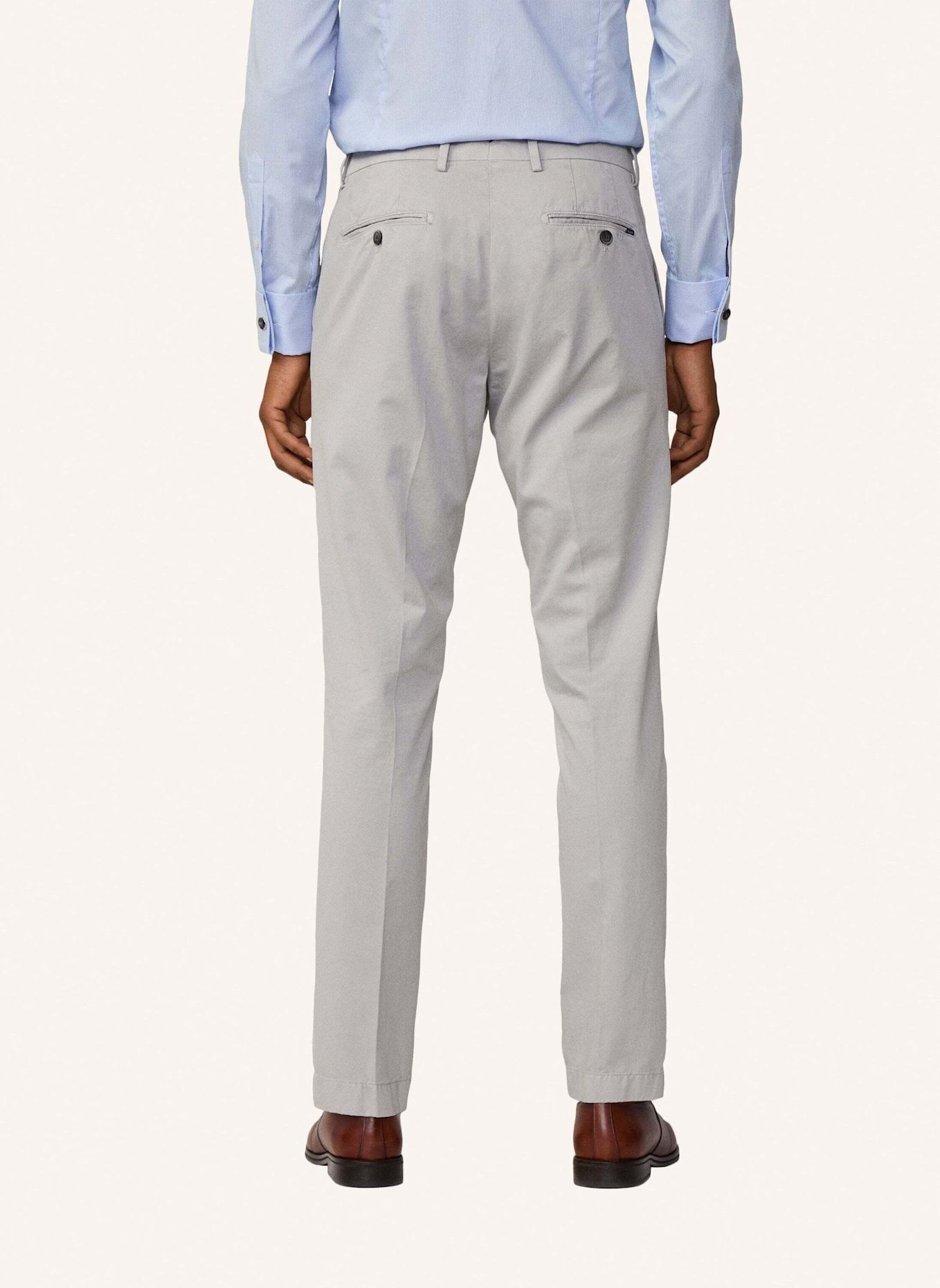 HACKETT LONDON Chinosy KENSINGTON slim fit: SZARY