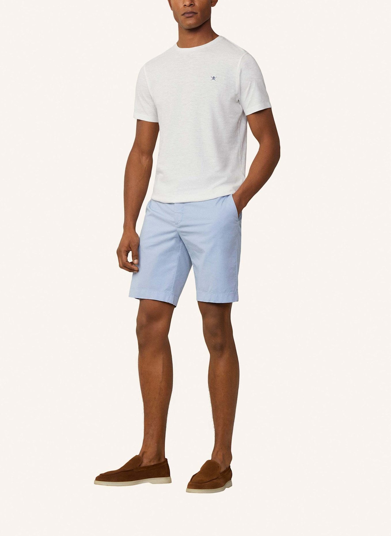 HACKETT LONDON T-Shirt SWIM PALM COTT LINEN T: CREME