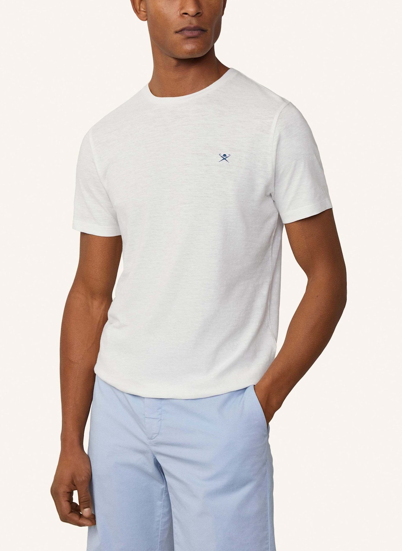 HACKETT LONDON T-Shirt SWIM PALM COTT LINEN T: CREME