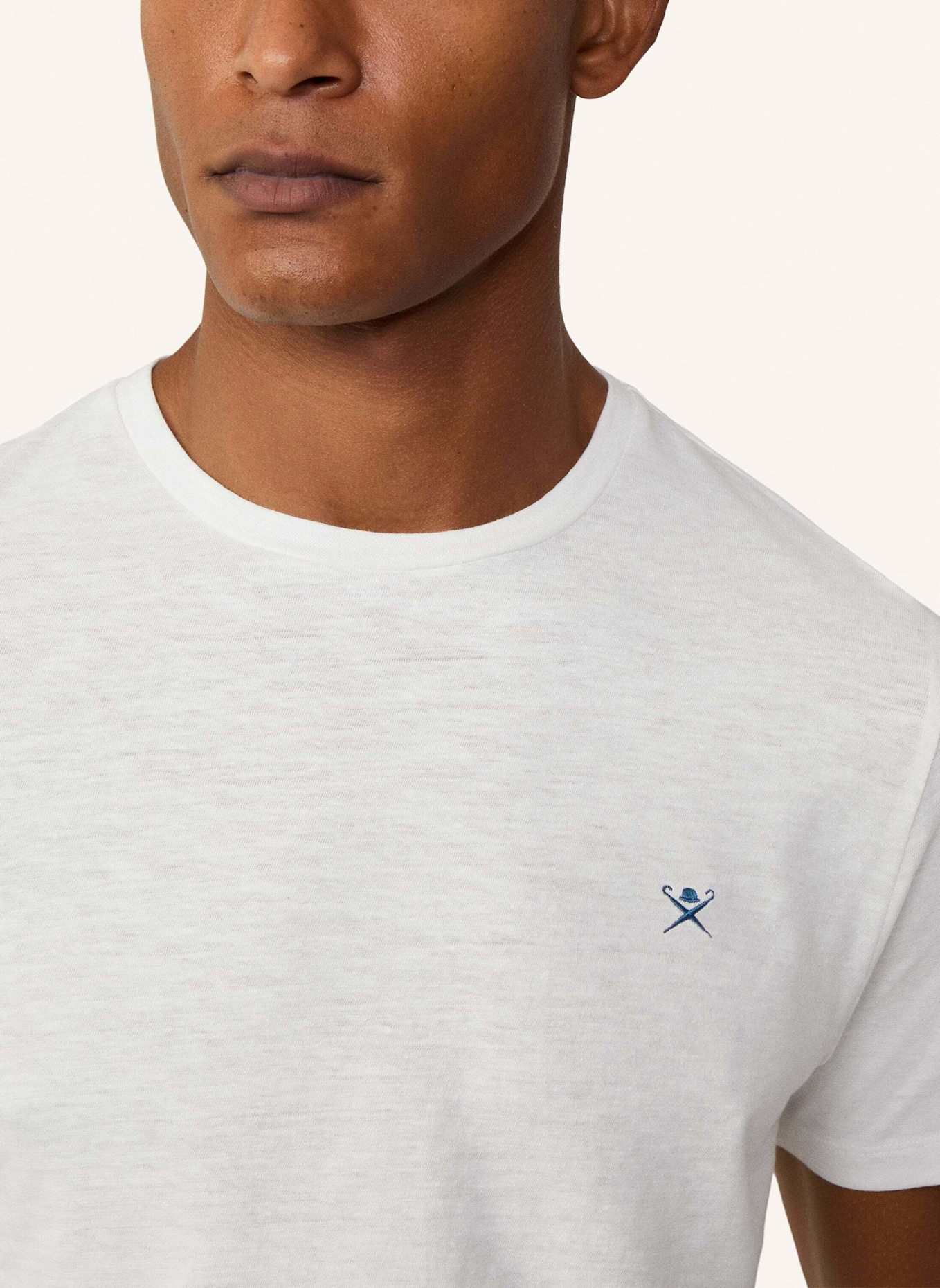 HACKETT LONDON T-Shirt SWIM PALM COTT LINEN T: CREME
