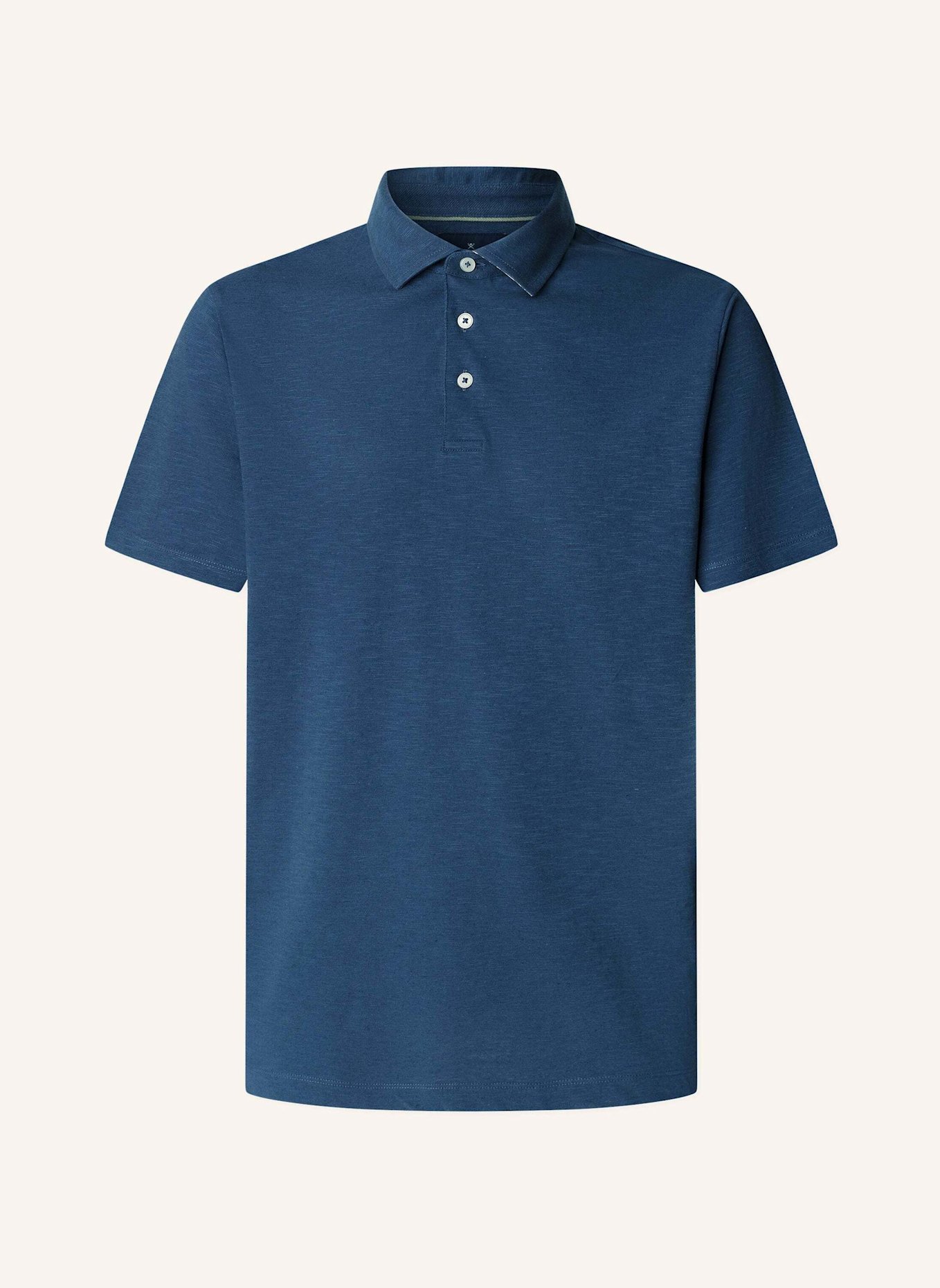 HACKETT LONDON Poloshirt SWIM PALM COTT LINEN: DUNKELBLAU