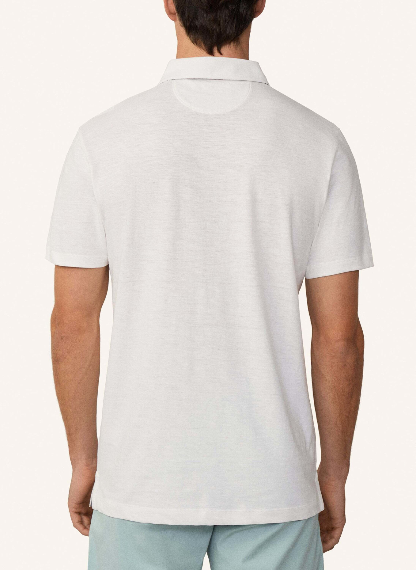 HACKETT LONDON Poloshirt SWIM PALM COTT LINEN: CREME