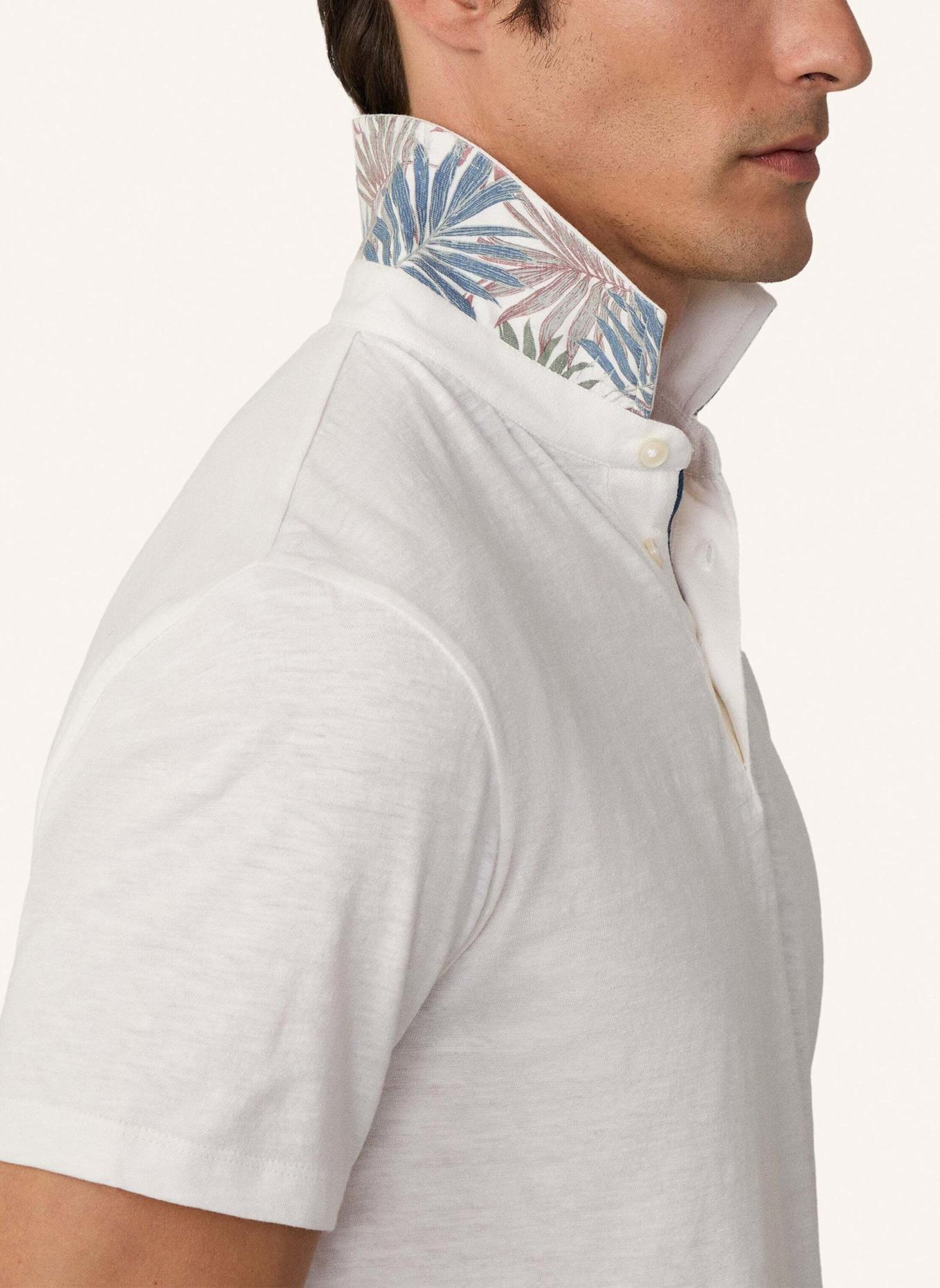 HACKETT LONDON Poloshirt SWIM PALM COTT LINEN: CREME