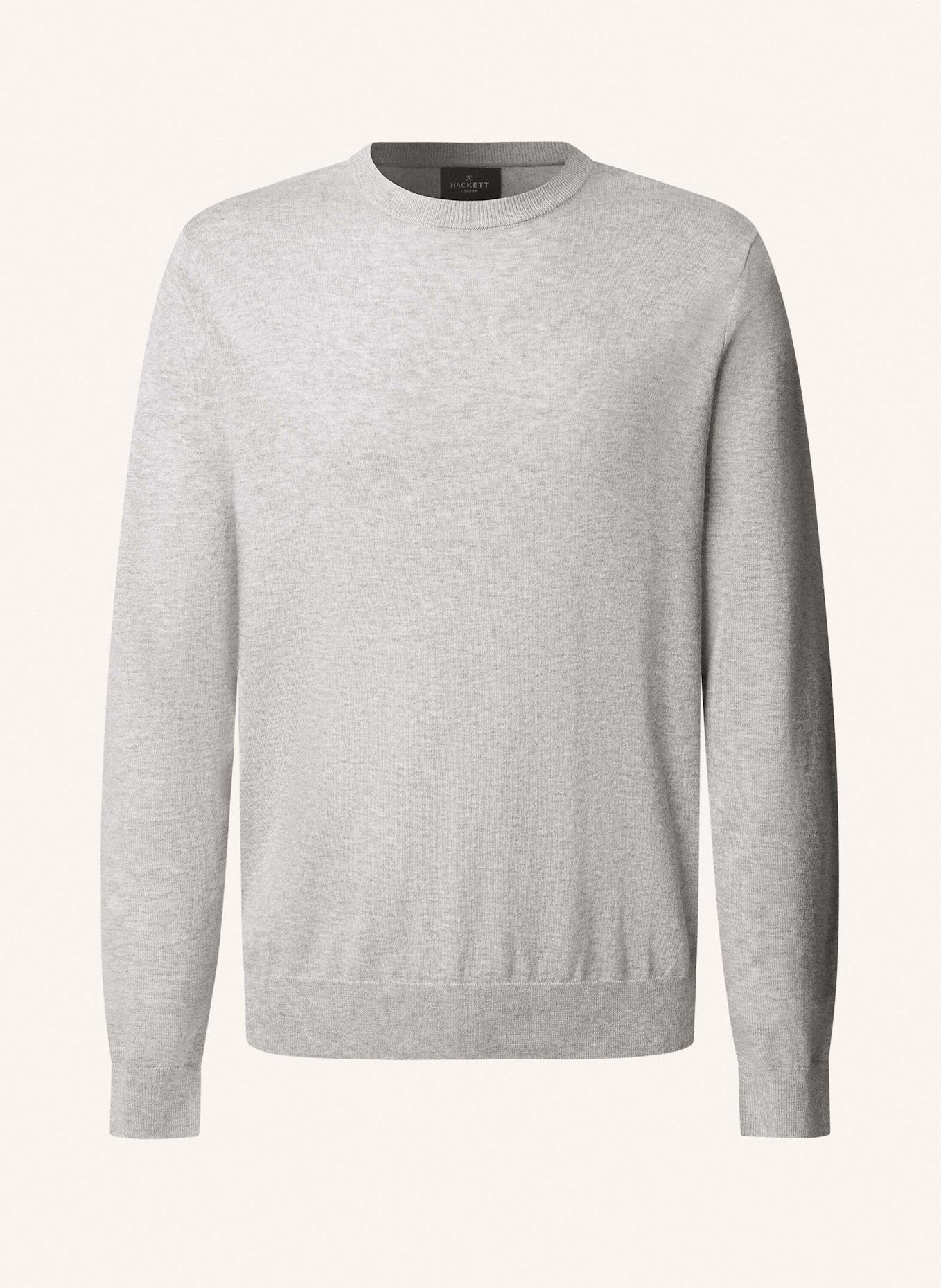 HACKETT LONDON Pullover COTTON CASH CREW: HELLGRAU
