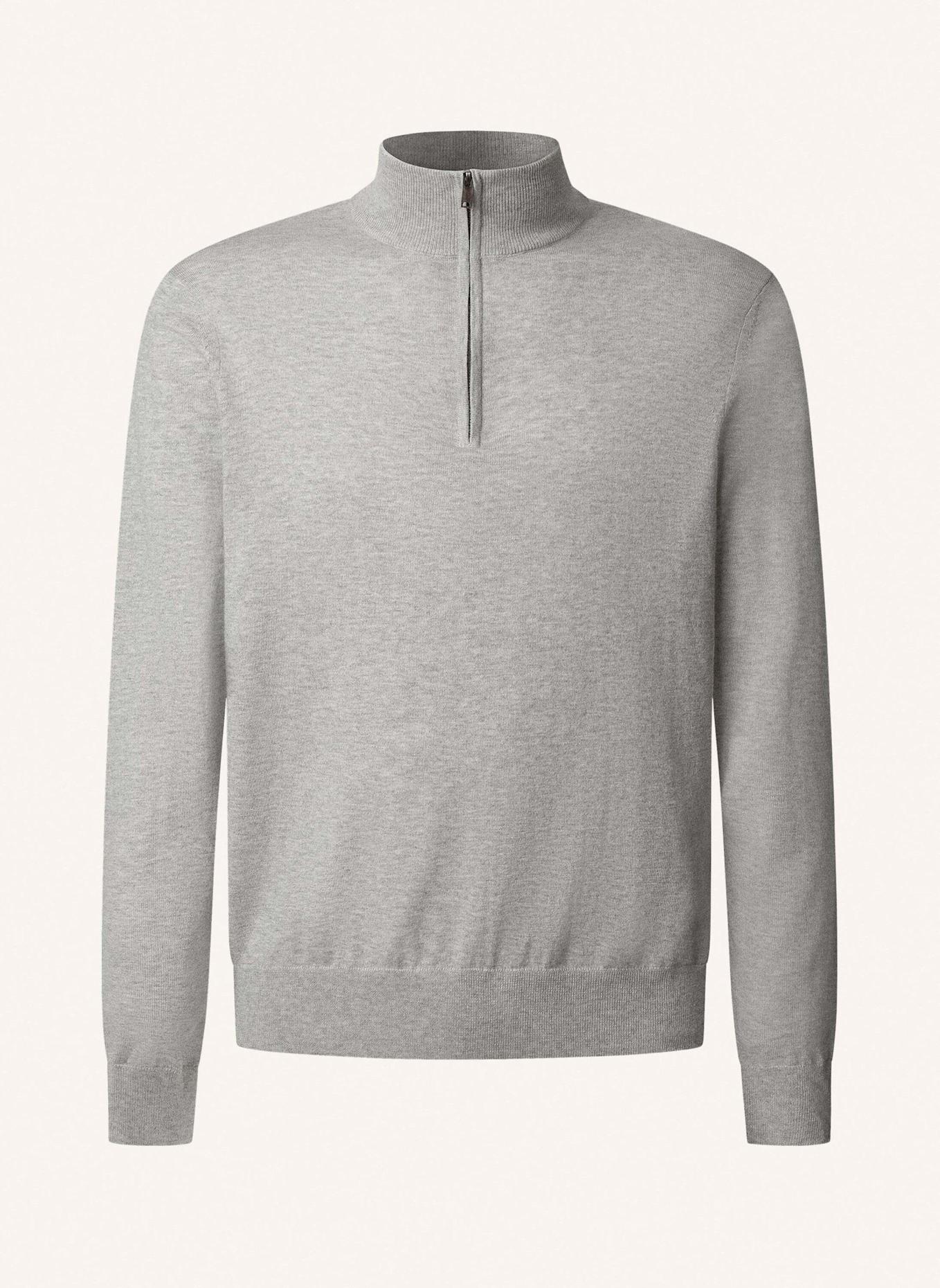 HACKETT LONDON Pullover COTTON CASH HZIP.: HELLGRAU