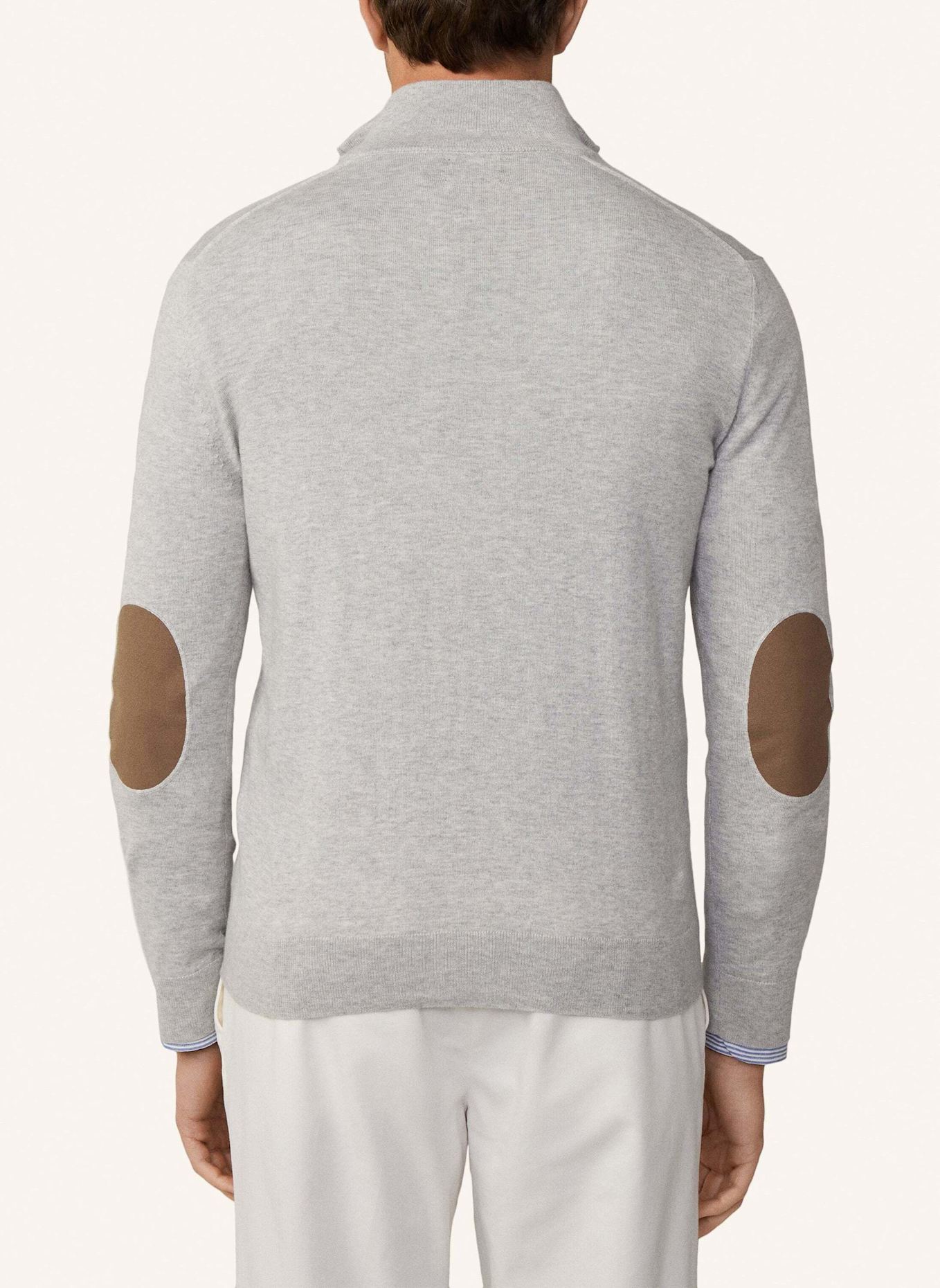 HACKETT LONDON Pullover COTTON CASH HZIP.: HELLGRAU