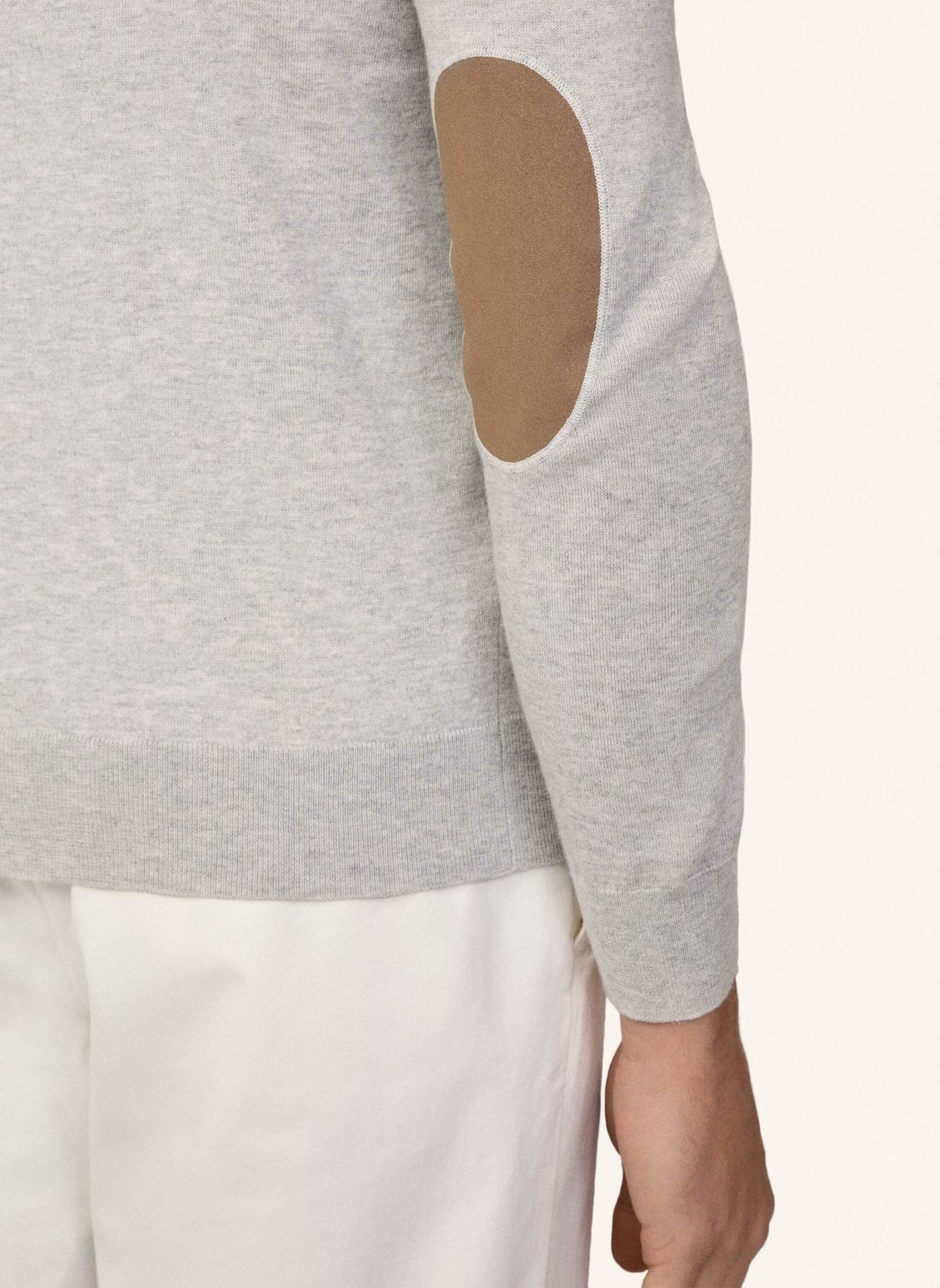 HACKETT LONDON Pullover COTTON CASH CREW: HELLGRAU