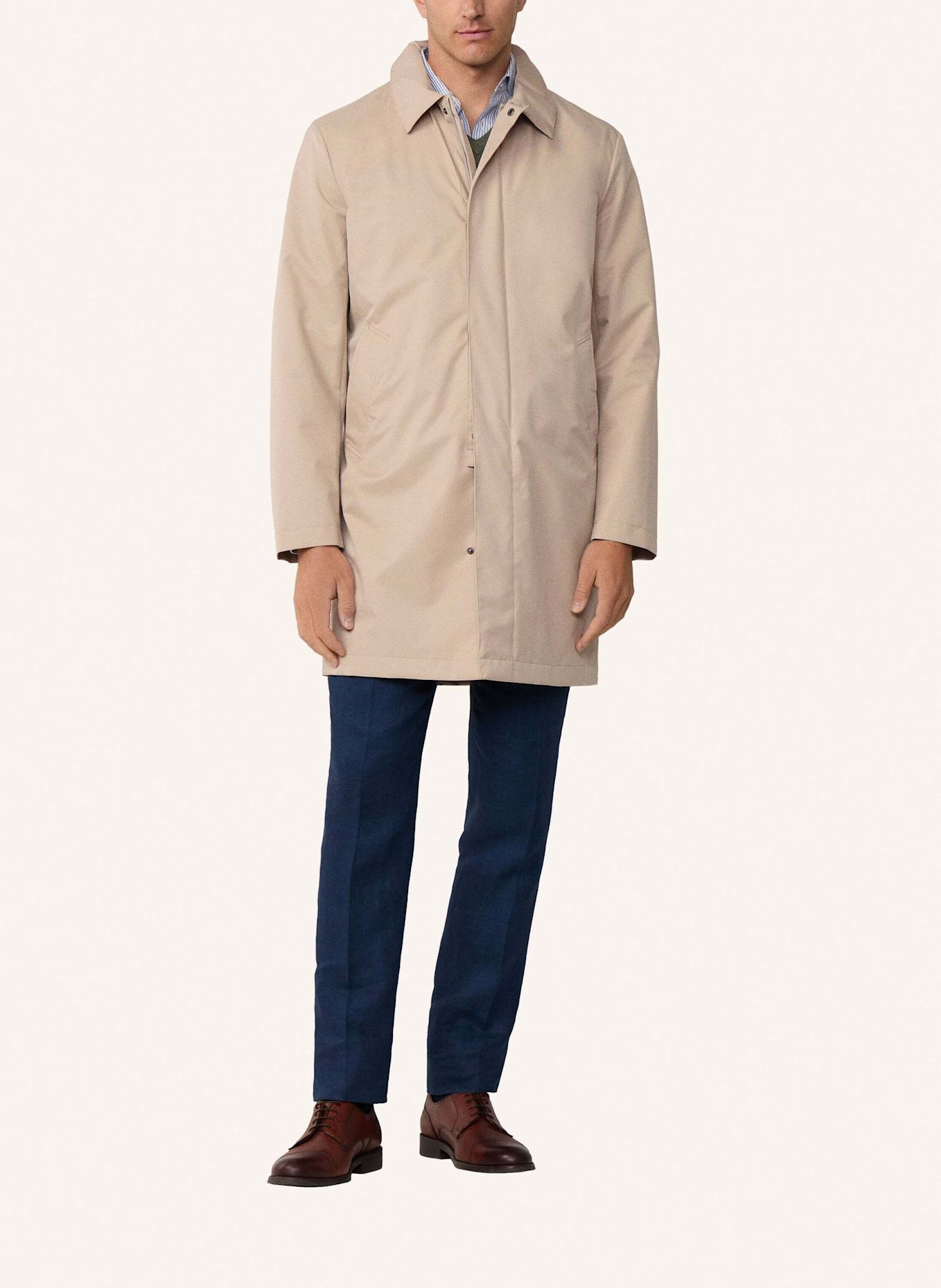 HACKETT LONDON Regenmantel SLOANE MAC: TAUPE/ HELLBRAUN