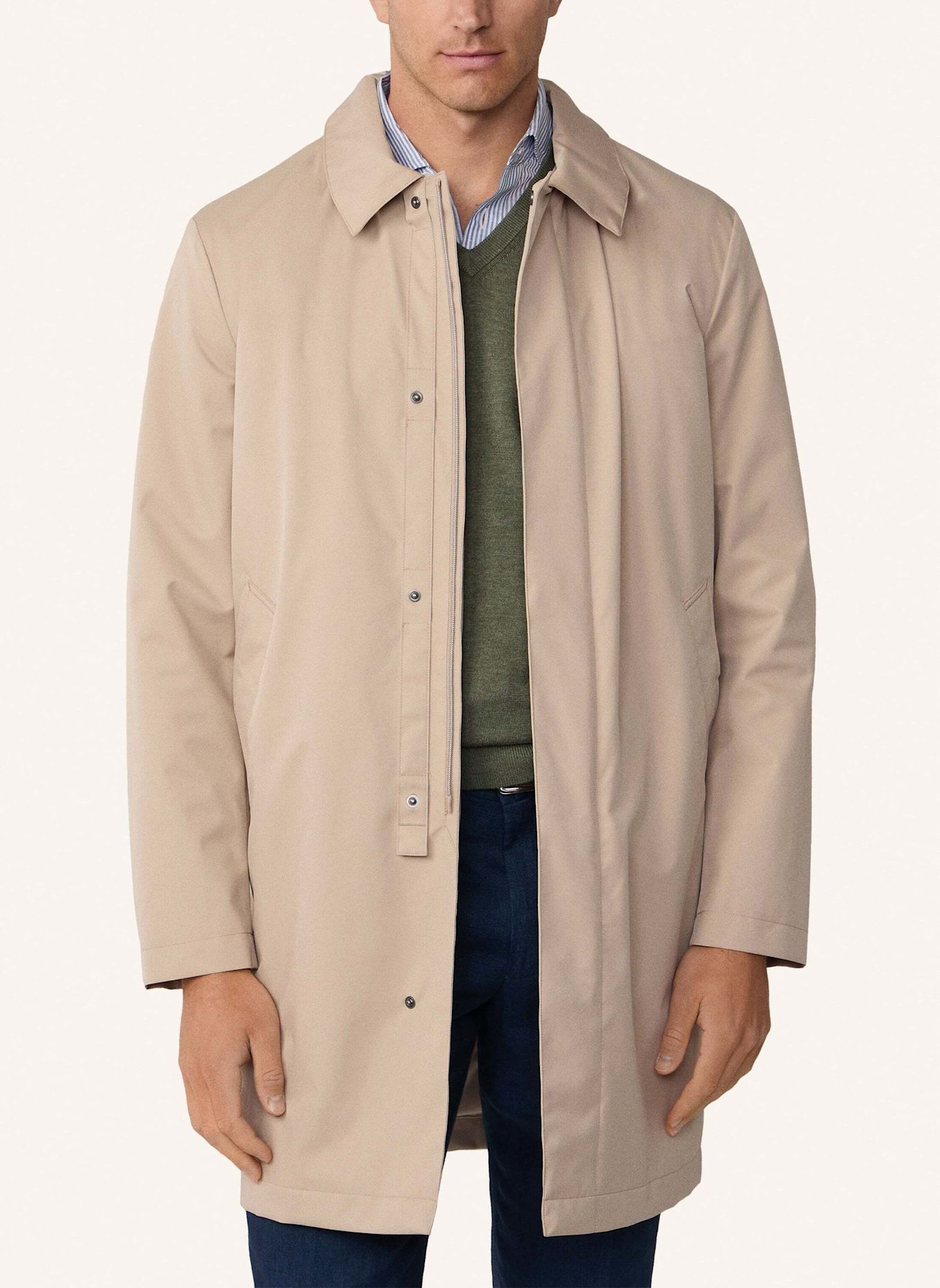 HACKETT LONDON Regenmantel SLOANE MAC: TAUPE/ HELLBRAUN