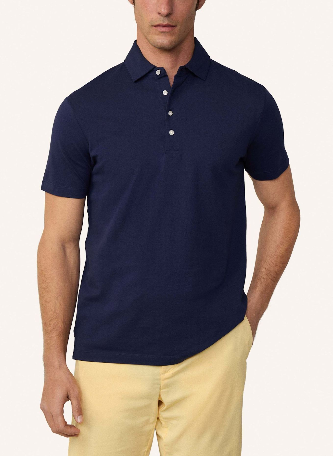 HACKETT LONDON Poloshirt MERCERISED POLO: BLAU