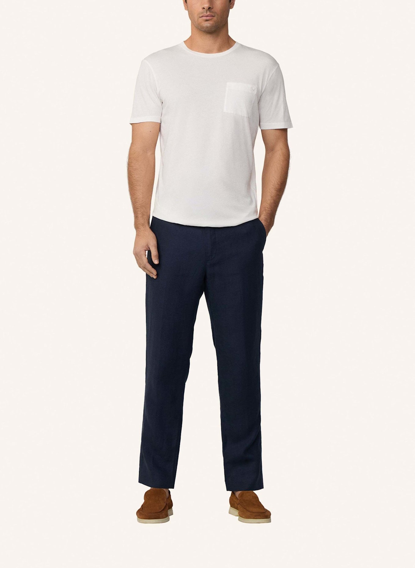 HACKETT LONDON T-Shirt GMD POCKET TEE: CREME