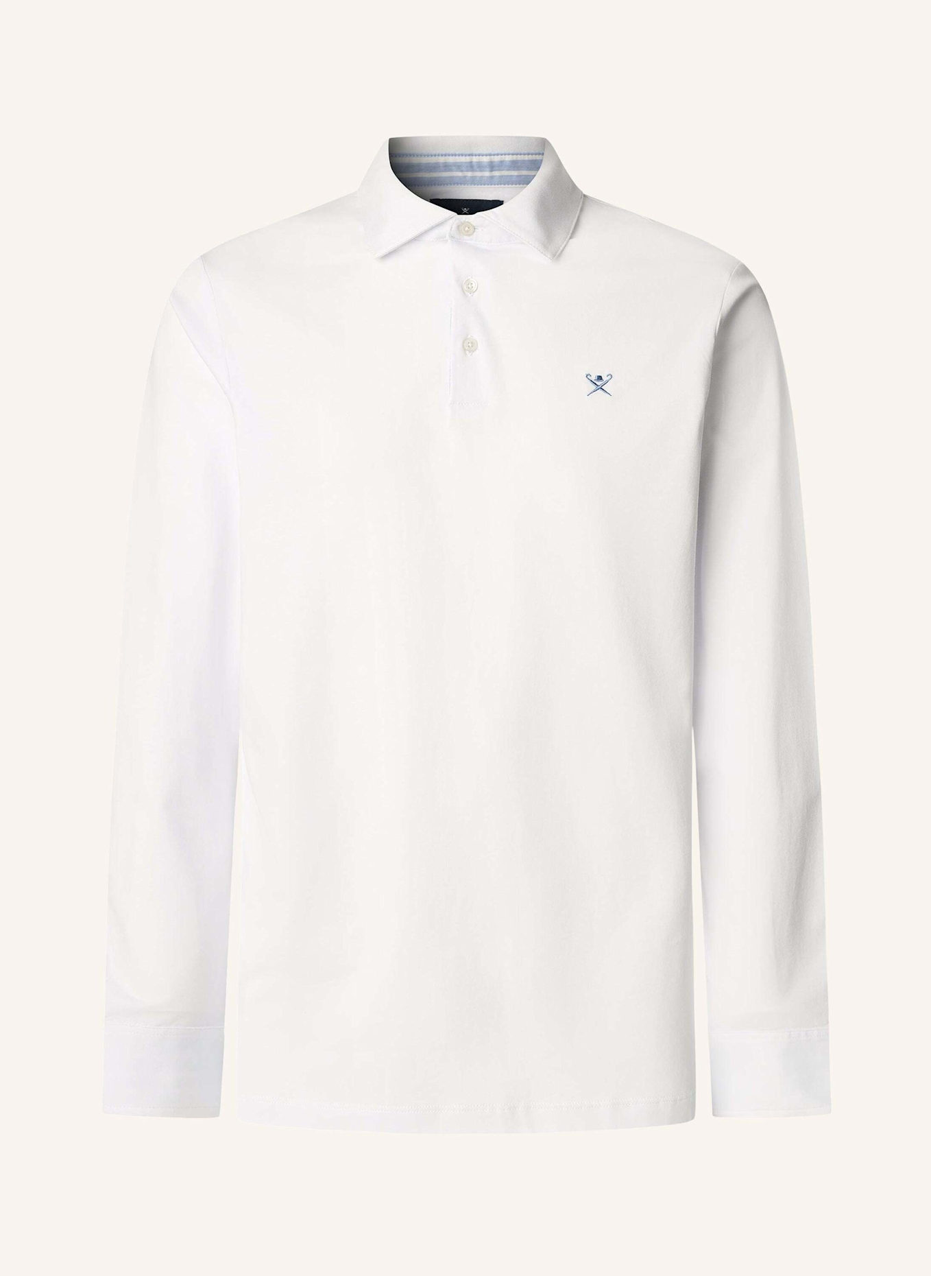 HACKETT LONDON Poloshirt WOVEN TRIM JSY LS: WEISS