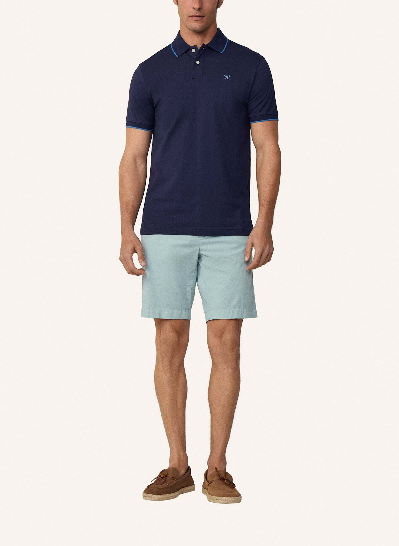 HACKETT LONDON Poloshirt TIPPED JERSEY POLO: BLAU