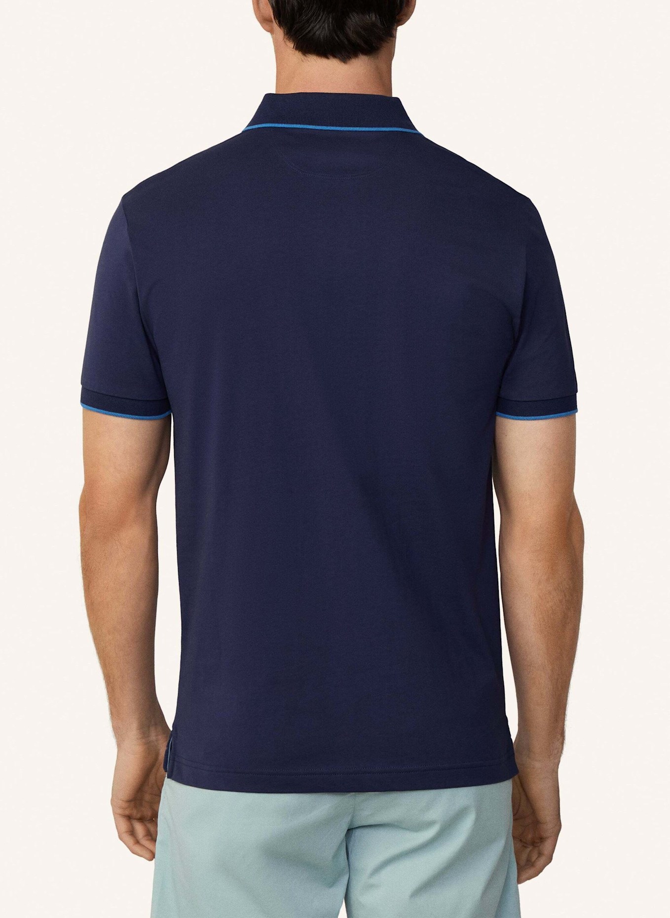 HACKETT LONDON Poloshirt TIPPED JERSEY POLO: BLAU