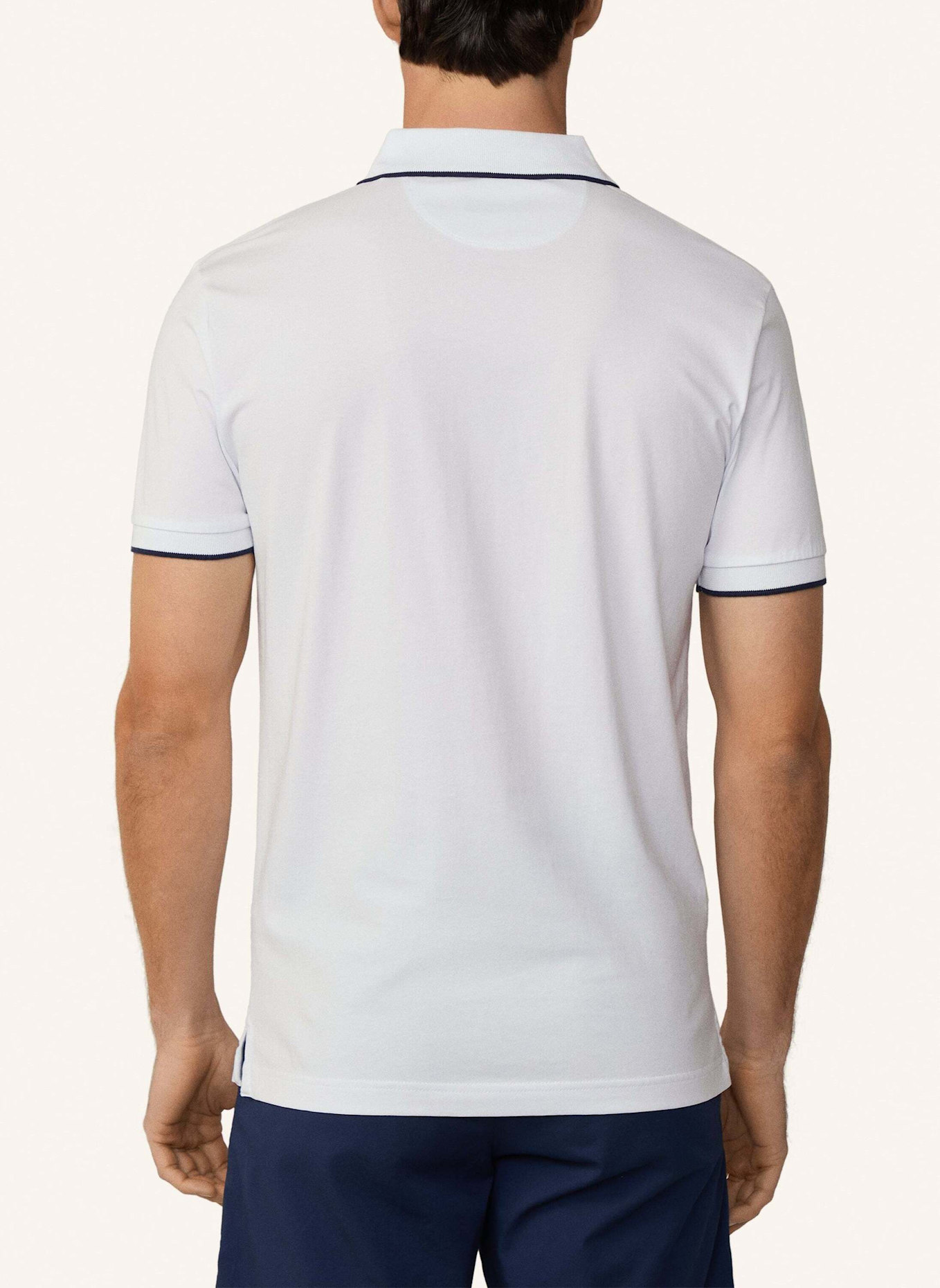 HACKETT LONDON Poloshirt TIPPED JERSEY POLO: WEISS