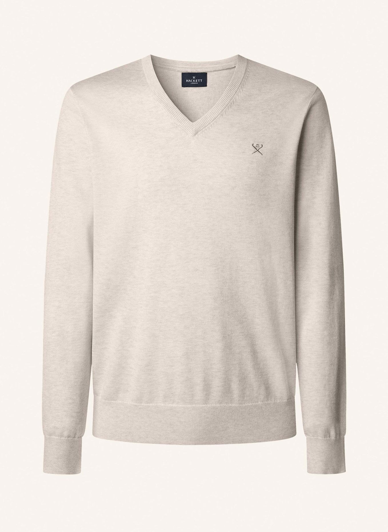 HACKETT LONDON Pullover COTTON SILK V NECK.: WEISS