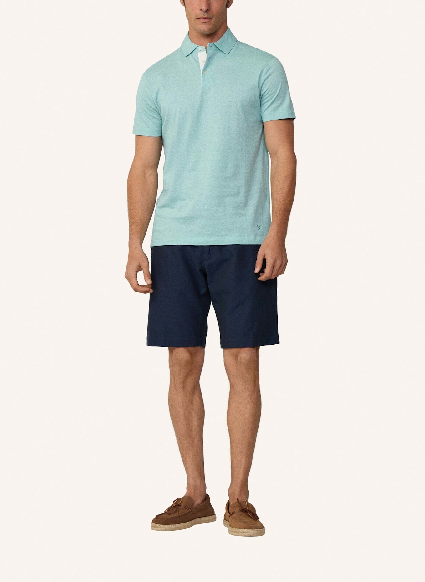 HACKETT LONDON Poloshirt COTT LINEN FILAFIL: GRÜN