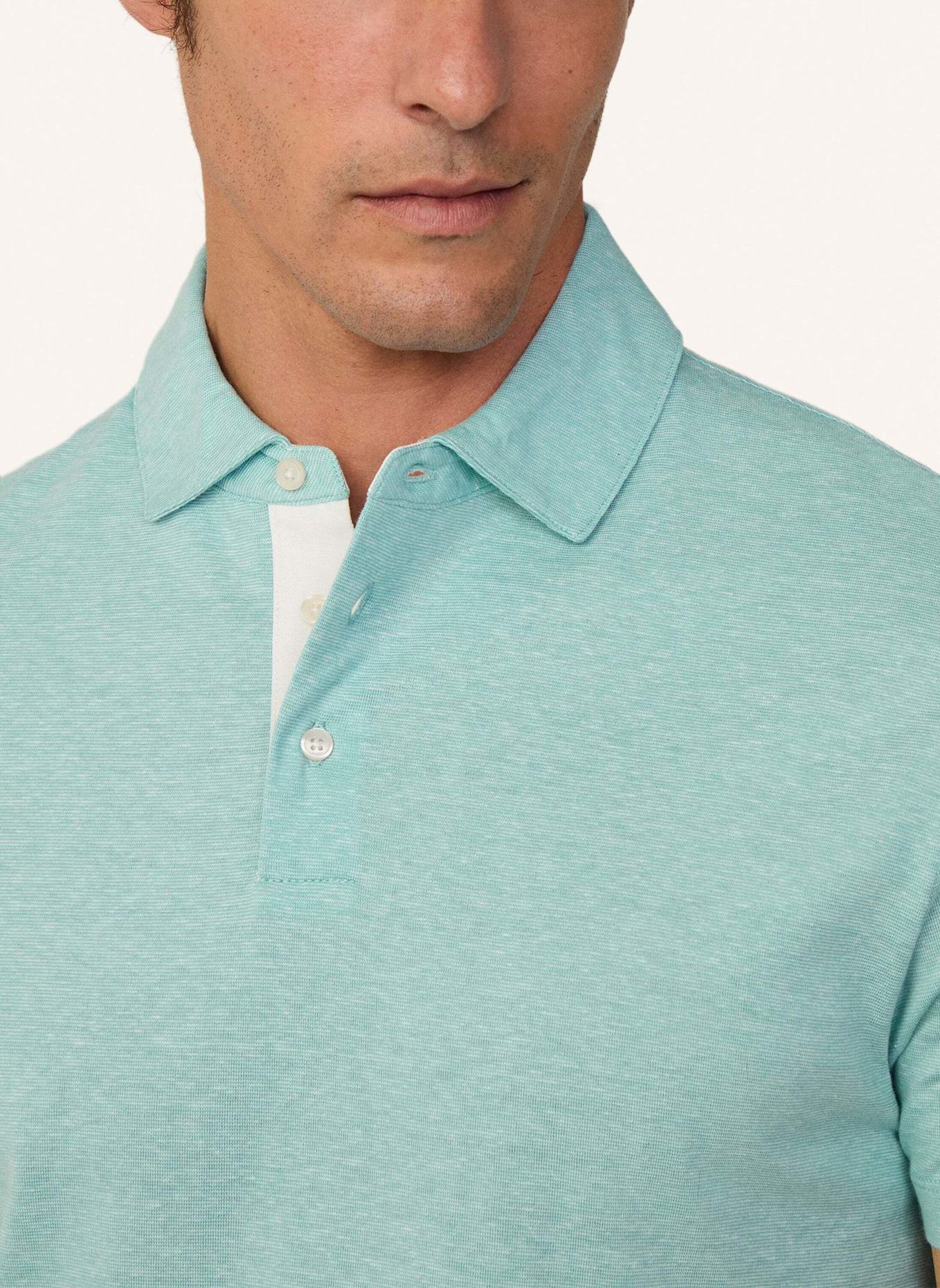 HACKETT LONDON Poloshirt COTT LINEN FILAFIL: GRÜN