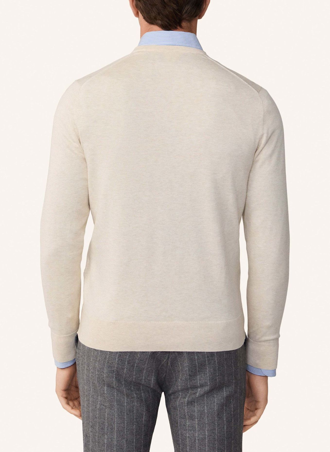 HACKETT LONDON Pullover COTTON SILK V NECK.: WEISS