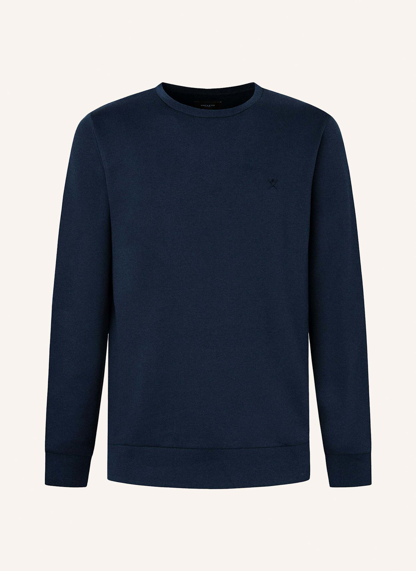 HACKETT LONDON Pullover DOUBLE KNIT CREW: DUNKELBLAU