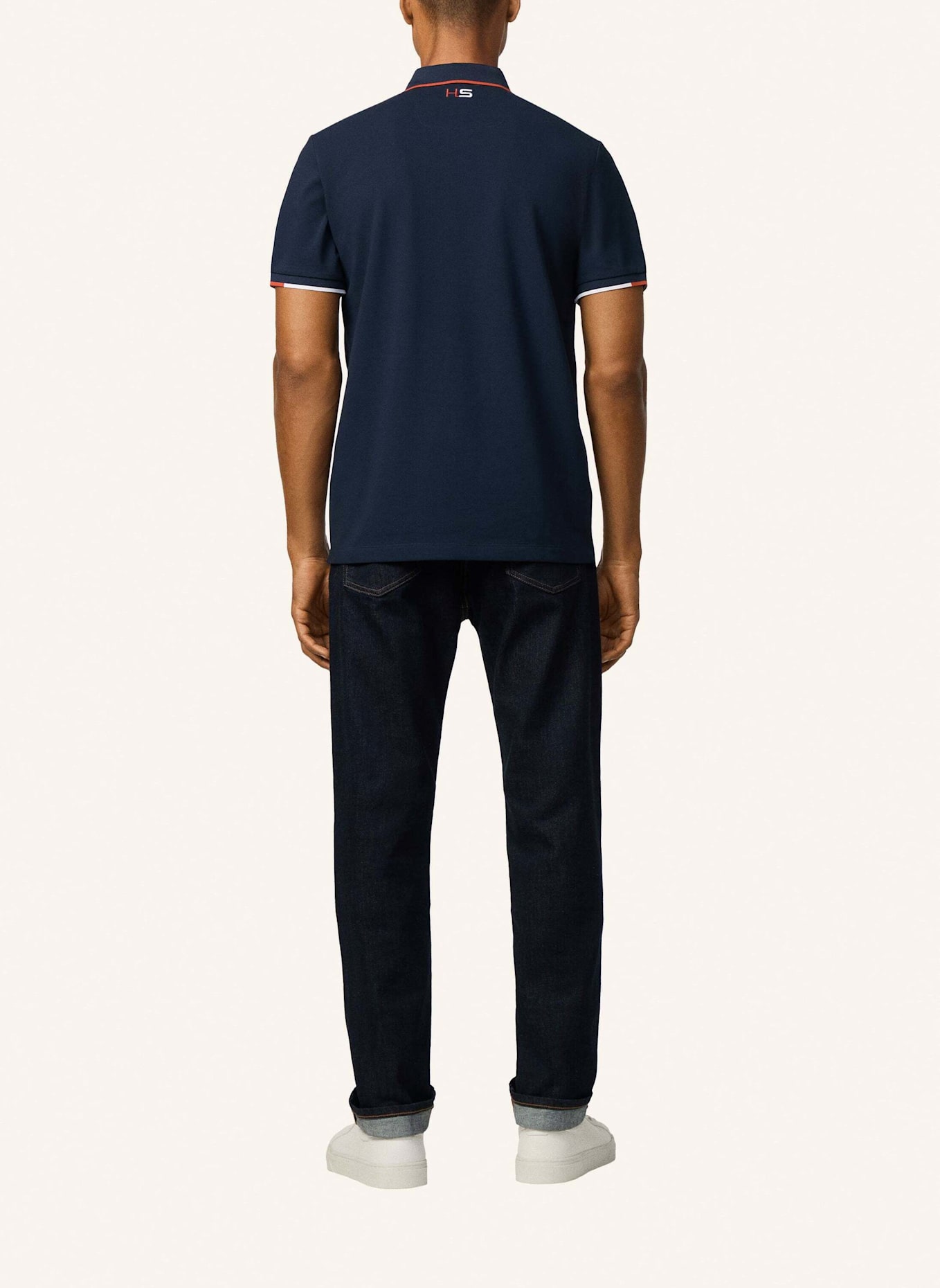 HACKETT LONDON Poloshirt HS TIPPED CLR PLACKET: DUNKELBLAU