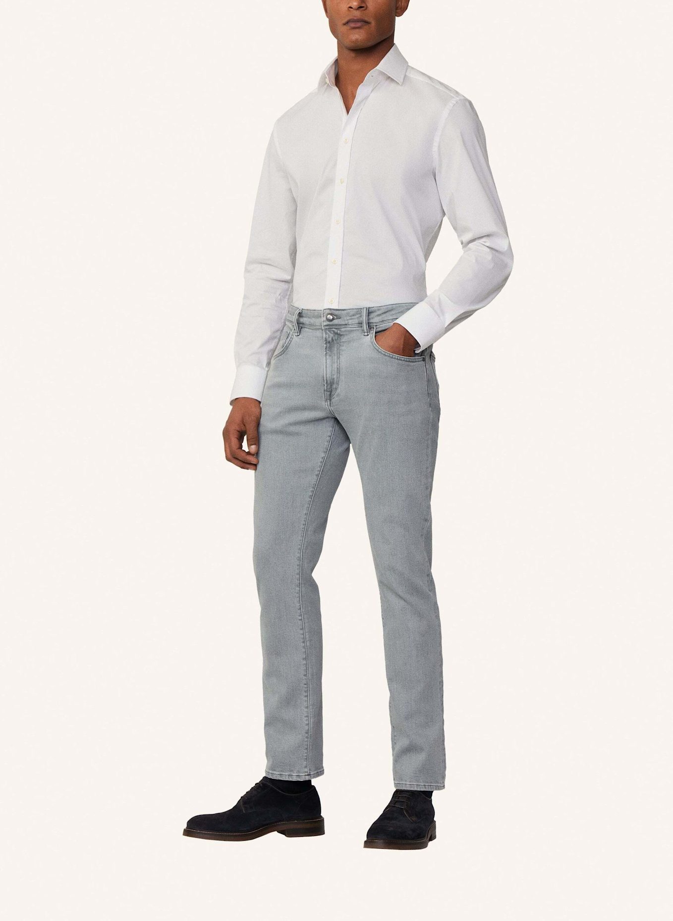 HACKETT LONDON Freizeithemd STRETCH POP BC: WEISS