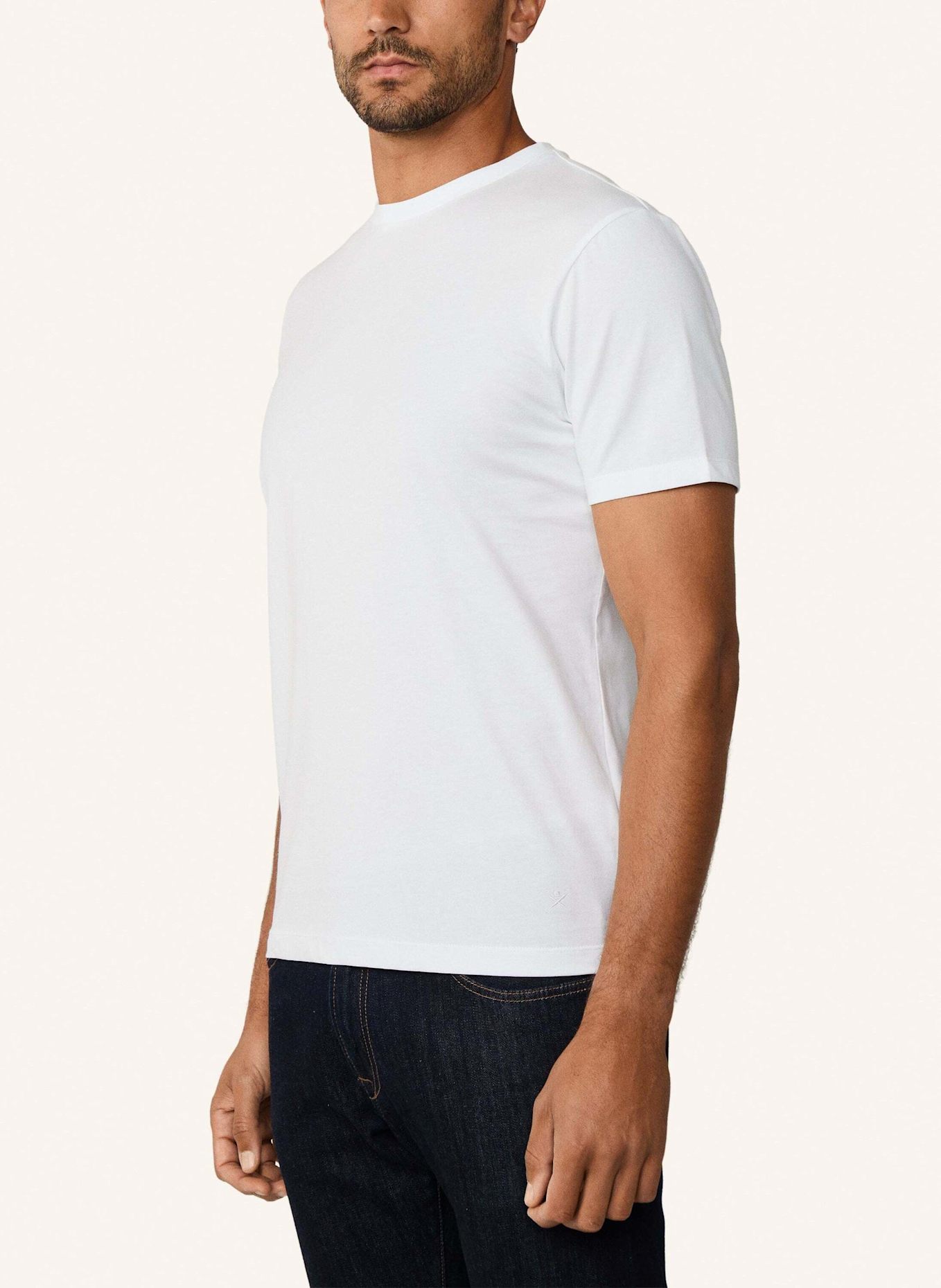 HACKETT LONDON T-Shirt PIMA COTTON TEE: WEISS