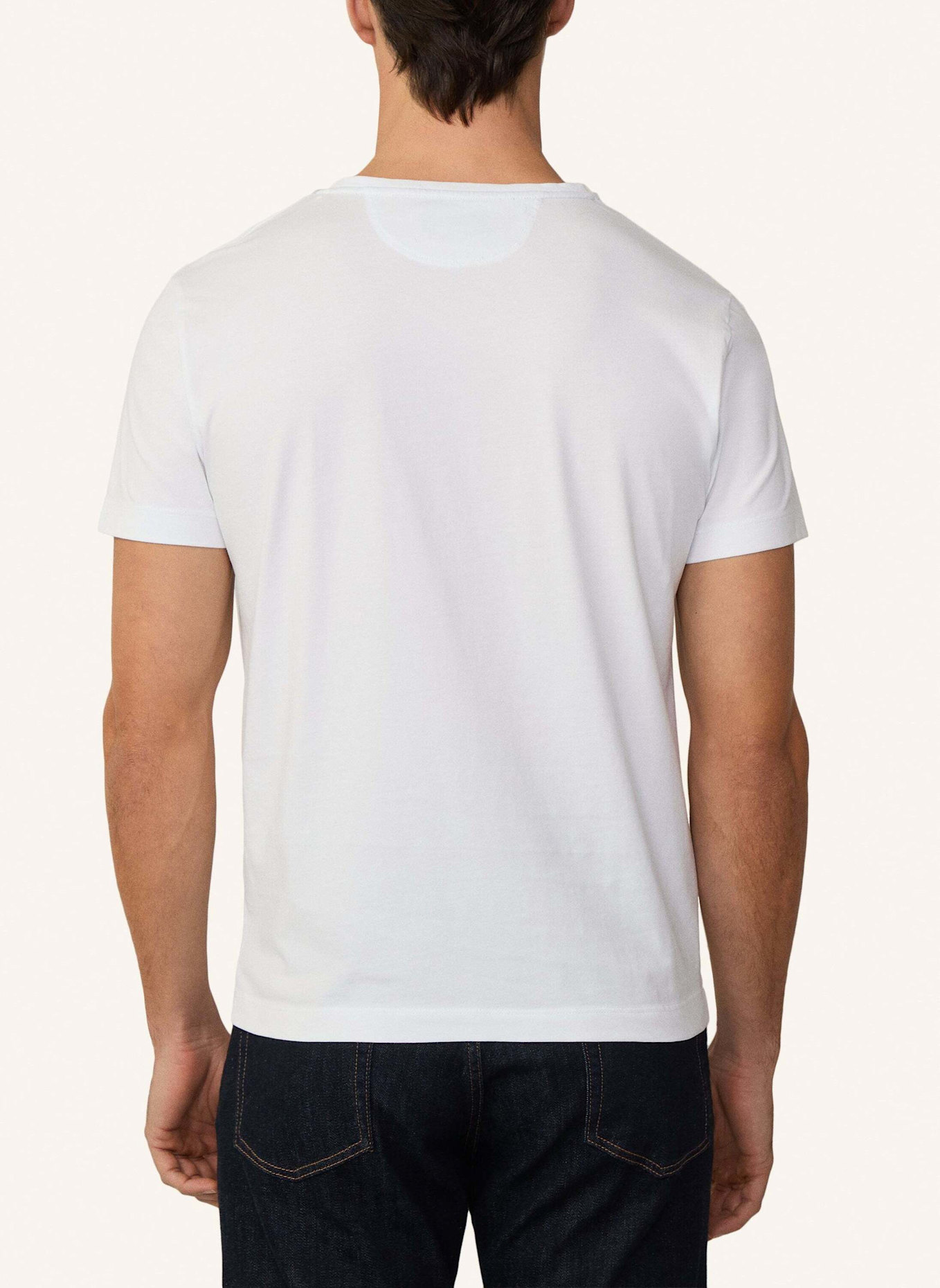 HACKETT LONDON T-Shirt PIMA COTTON TEE: WEISS