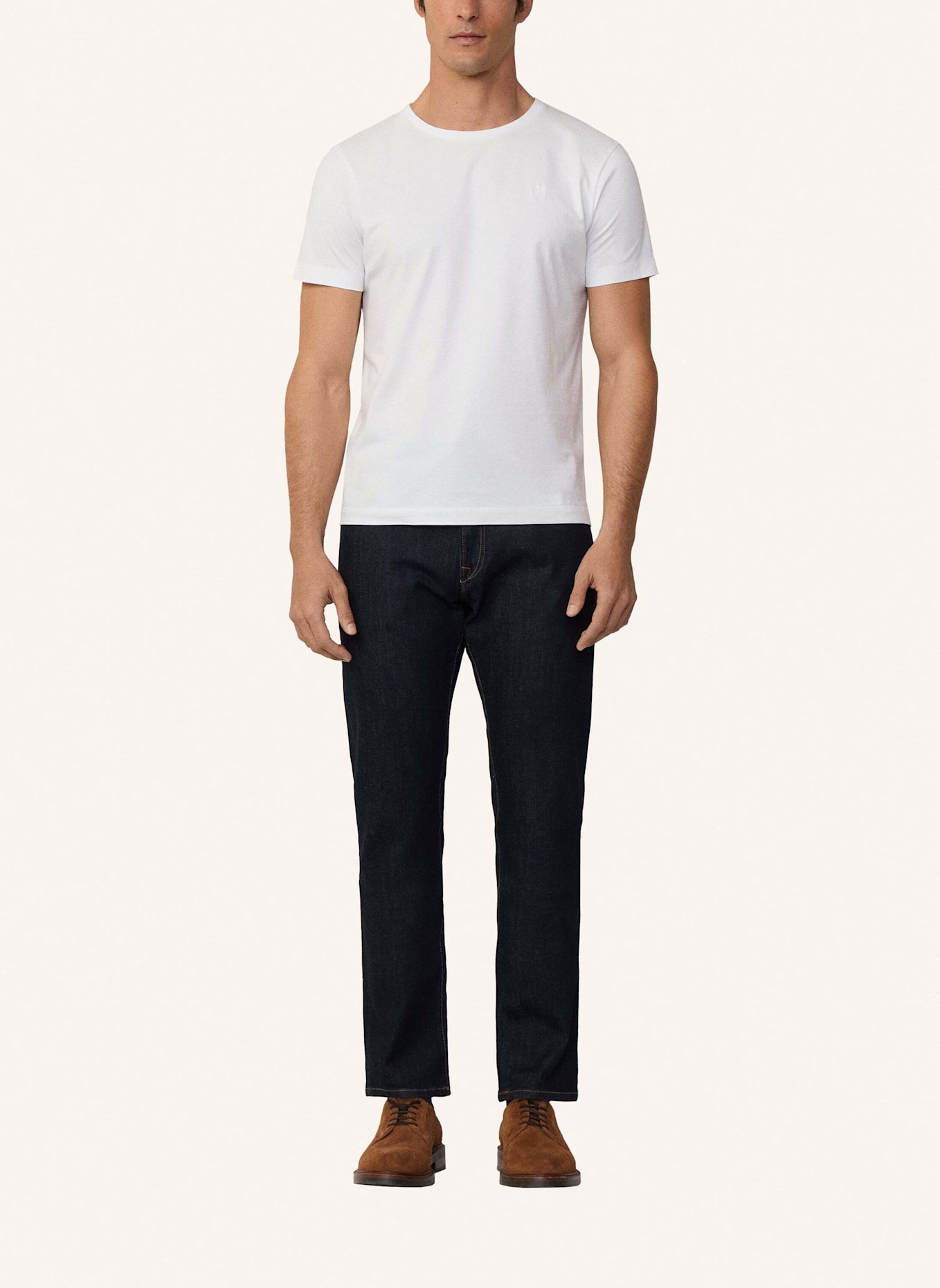 HACKETT LONDON T-Shirt PIMA COTTON TEE: WEISS