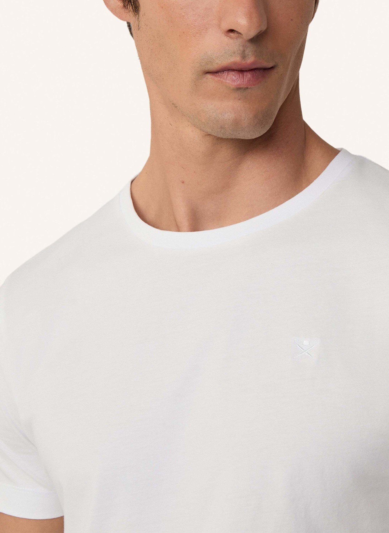 HACKETT LONDON T-Shirt PIMA COTTON TEE: WEISS