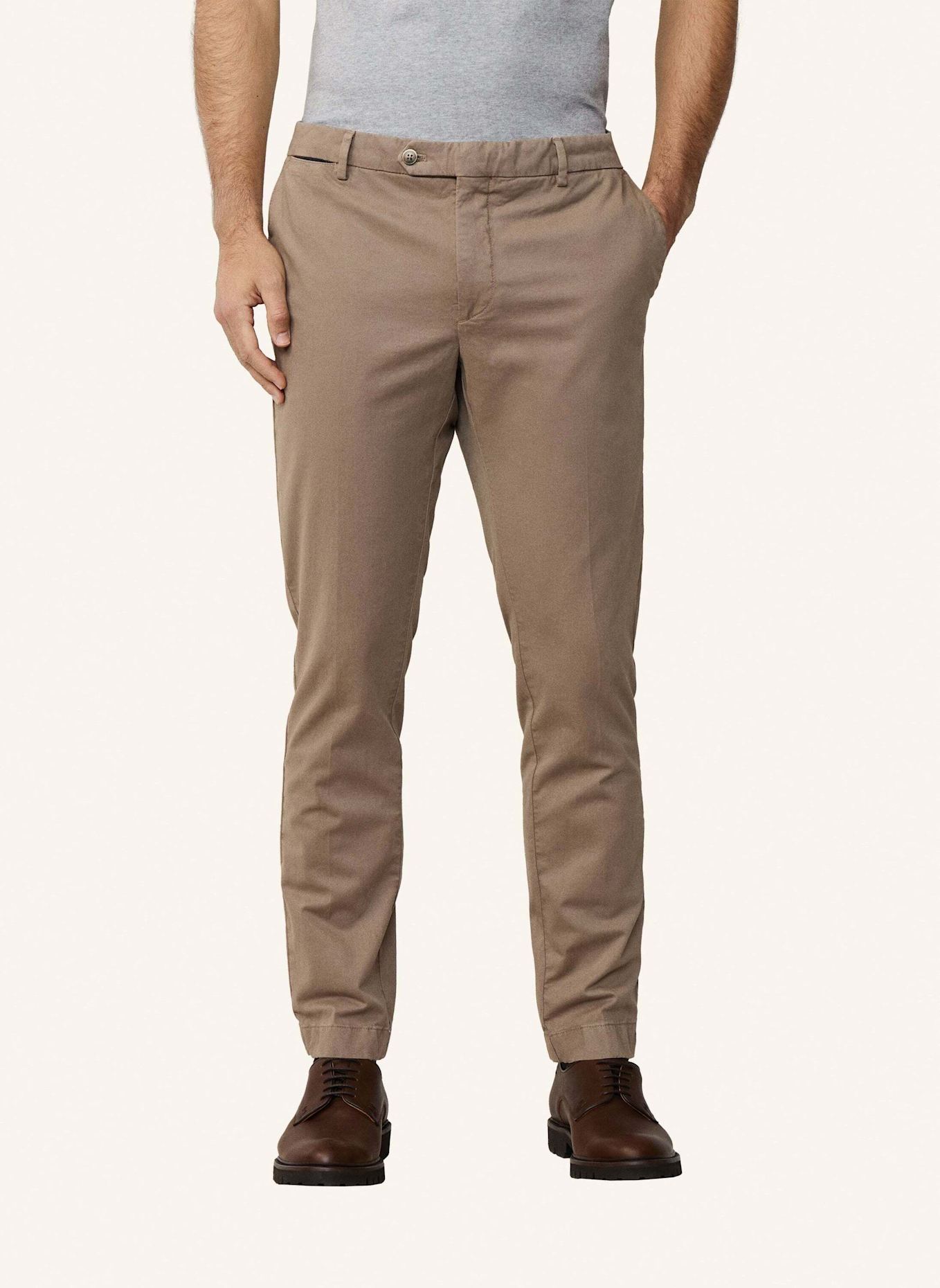 HACKETT LONDON Chino KENSINGTON Slim Fit: BRAUN