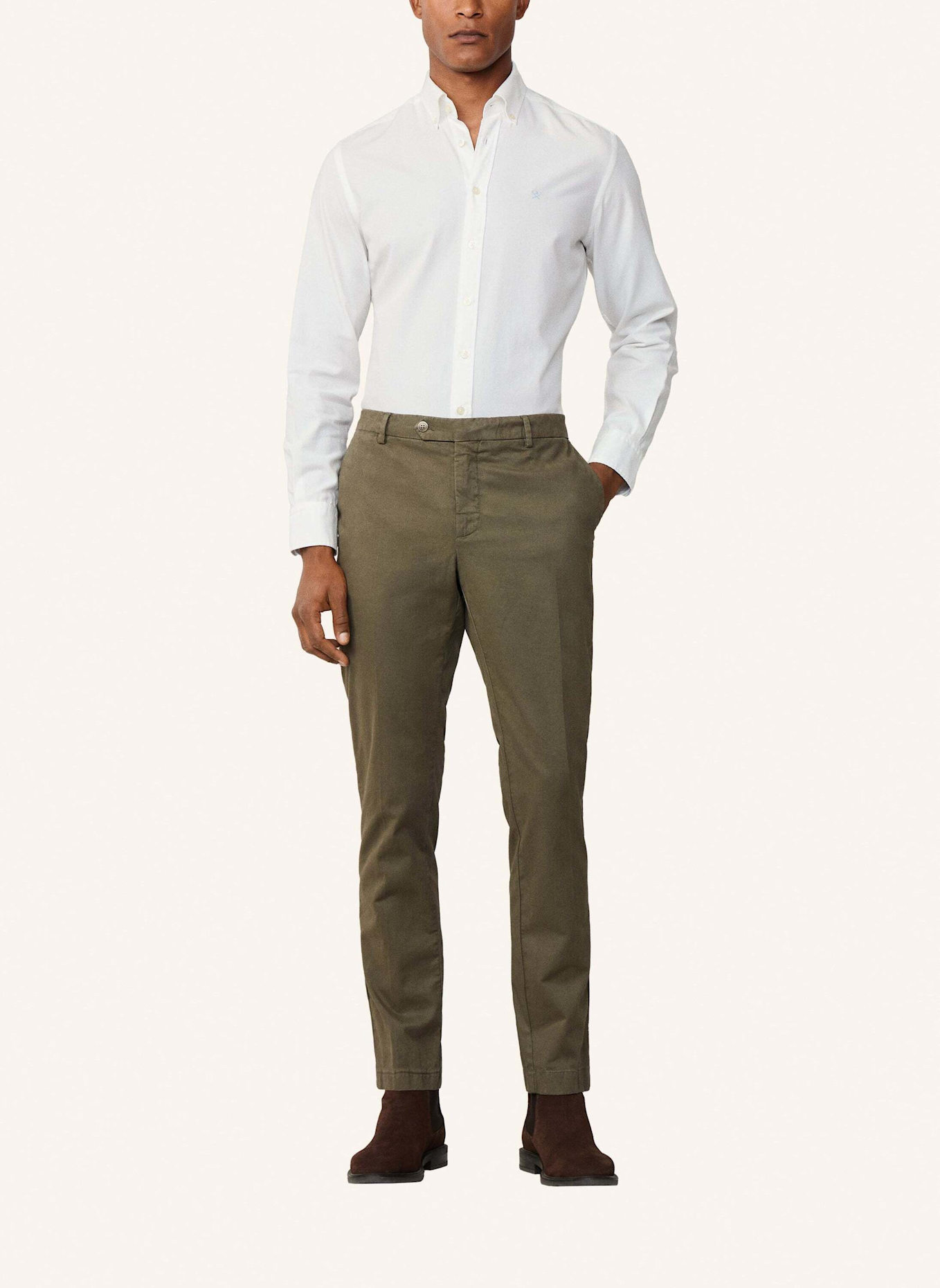 HACKETT LONDON Chino KENSINGTON Slim Fit: GRÜN