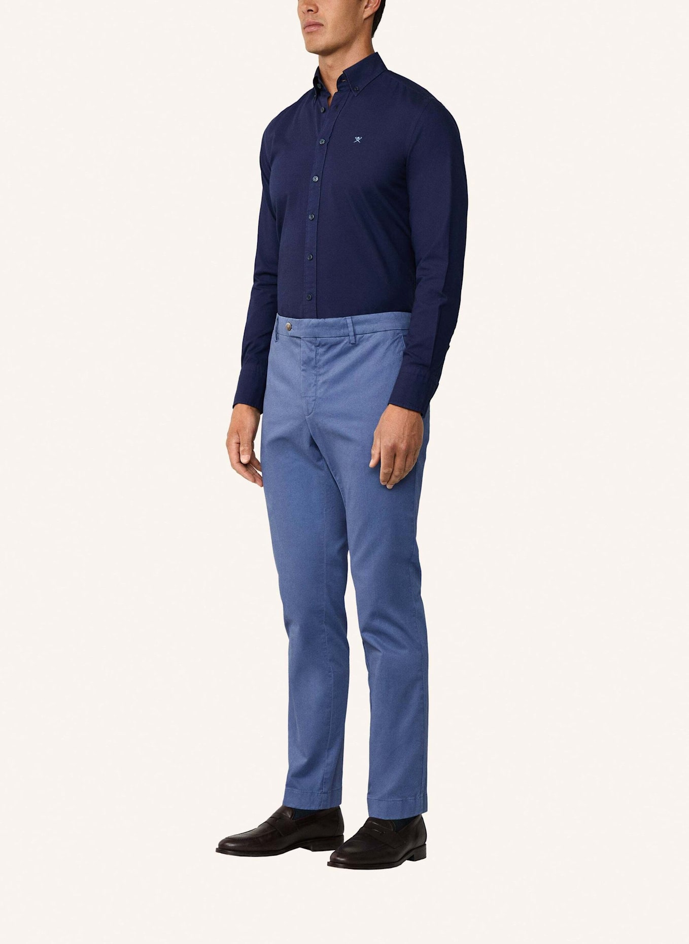 HACKETT LONDON Chino KENSINGTON Slim Fit: BLAU