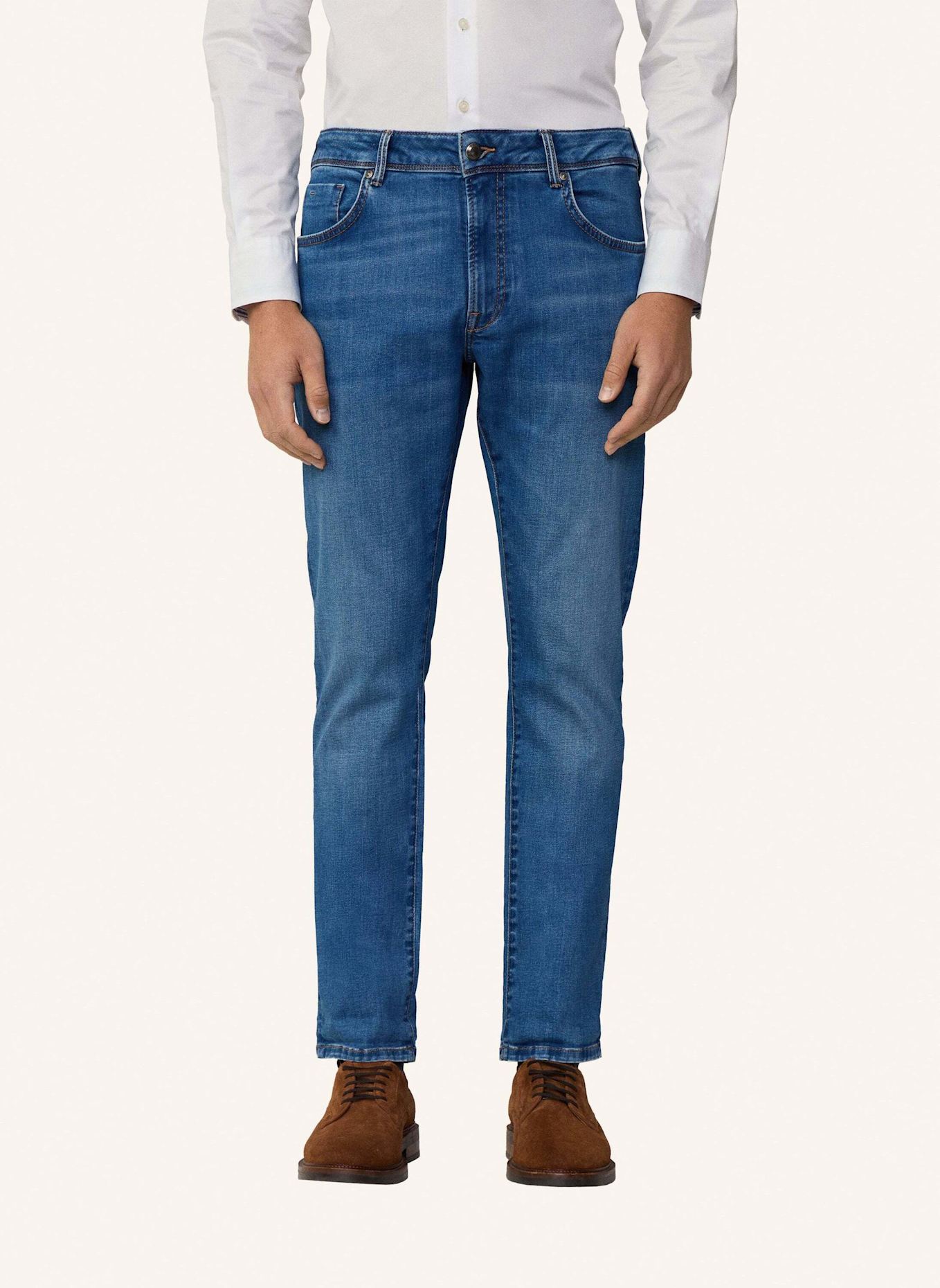 HACKETT LONDON Jeans Overall POWERFLEX LT WASH: DUNKELBLAU