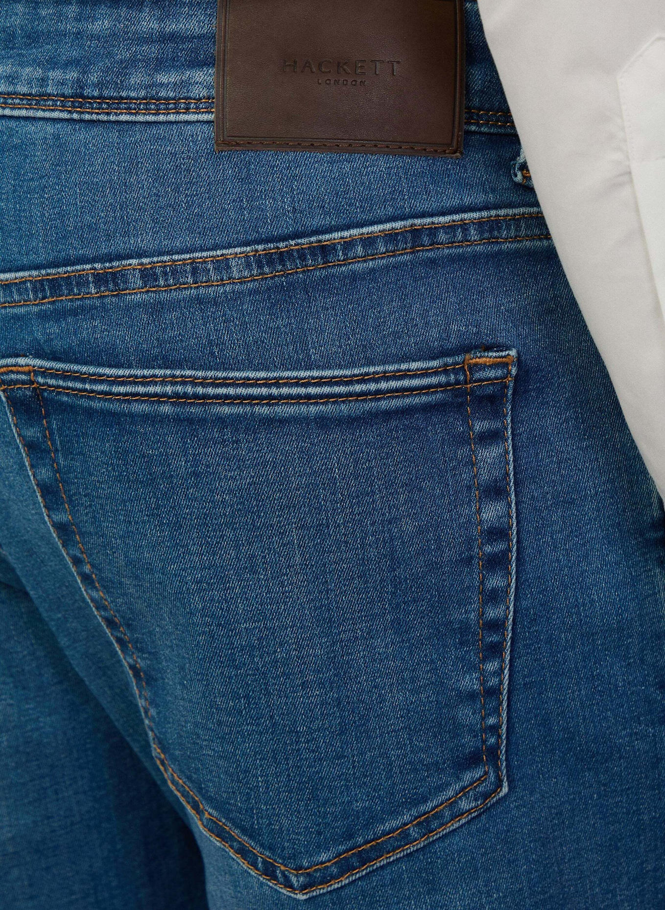 HACKETT LONDON Jeans Overall POWERFLEX LT WASH: DUNKELBLAU