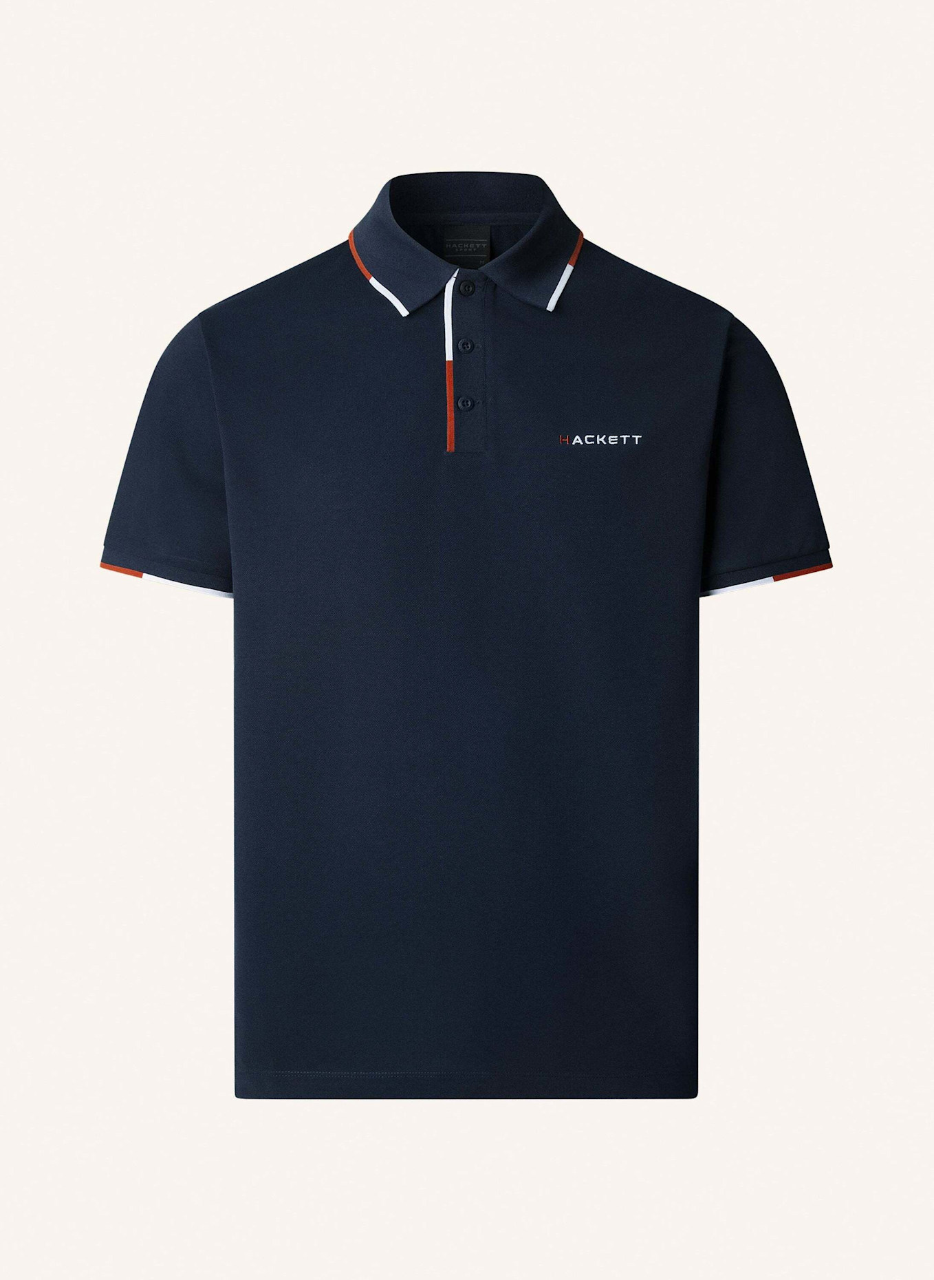HACKETT LONDON Poloshirt HS TIPPED CLR PLACKET: DUNKELBLAU