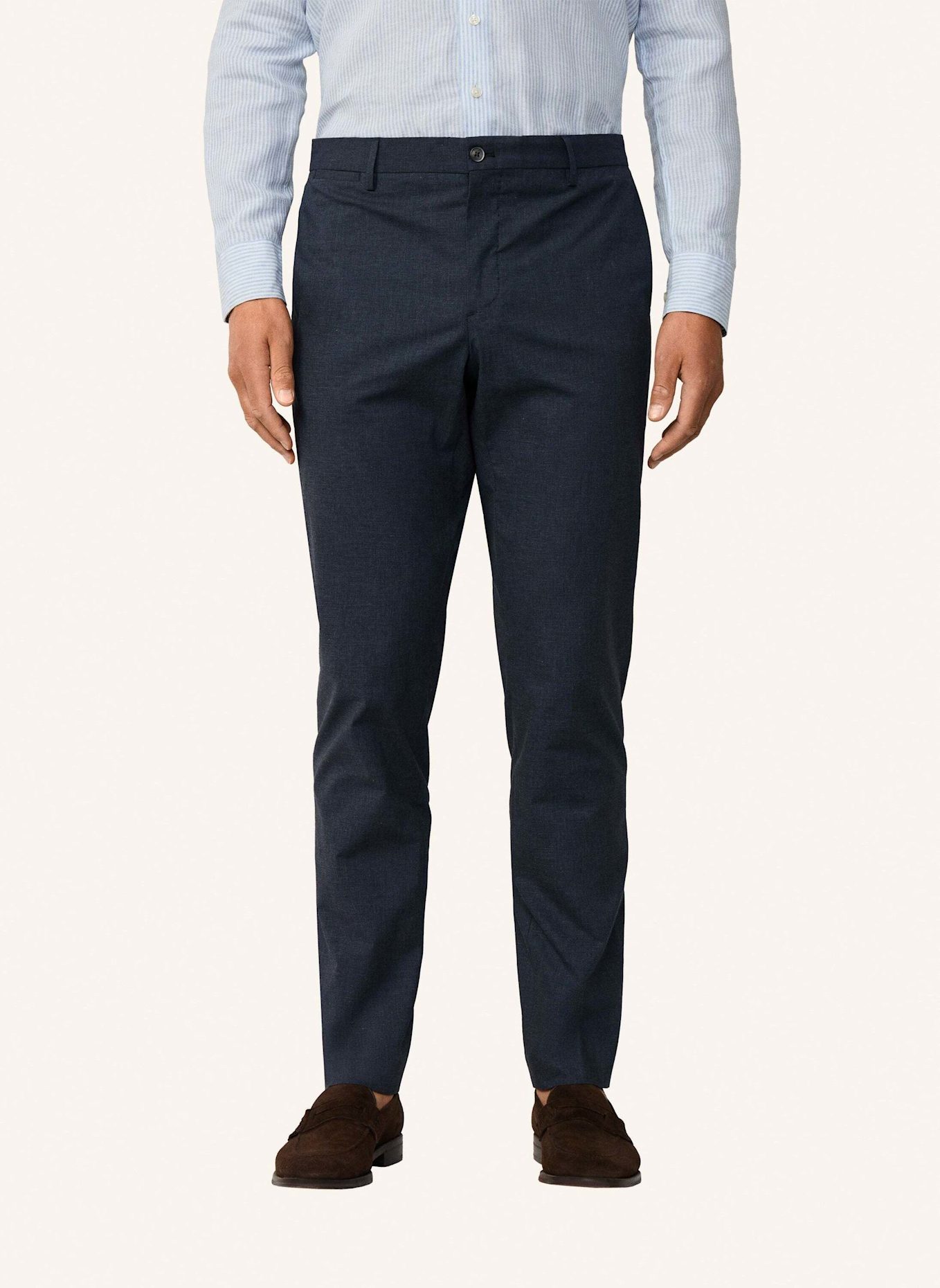 HACKETT LONDON Chino LATINO GINGHAM TRS: DUNKELBLAU