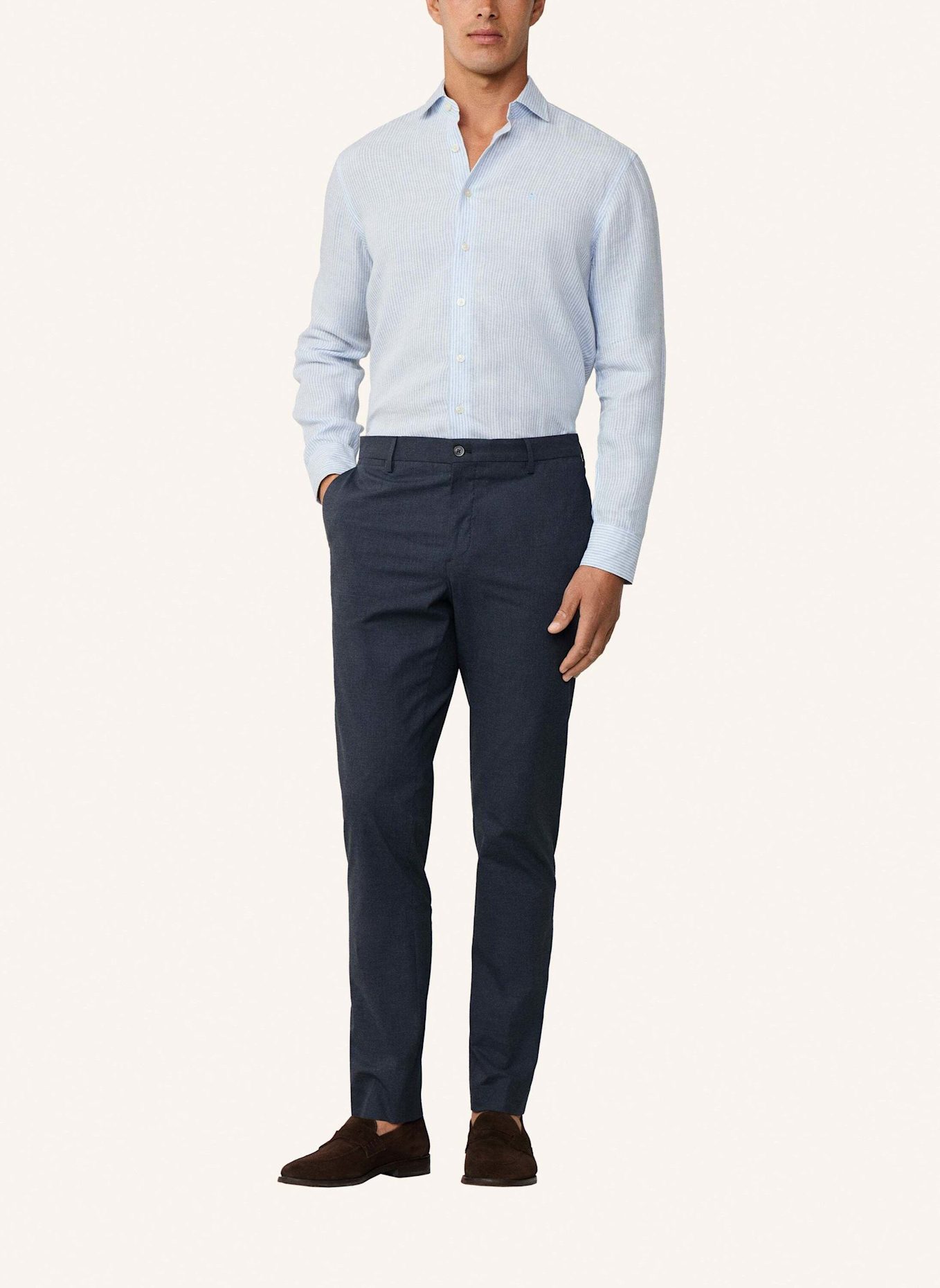 HACKETT LONDON Chino LATINO GINGHAM TRS: DUNKELBLAU