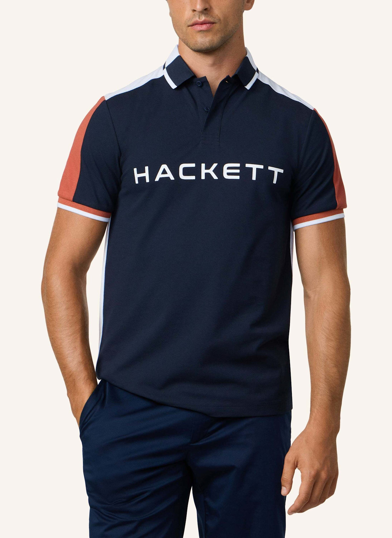 HACKETT LONDON Poloshirt HS MULTI POLO SS: DUNKELBLAU