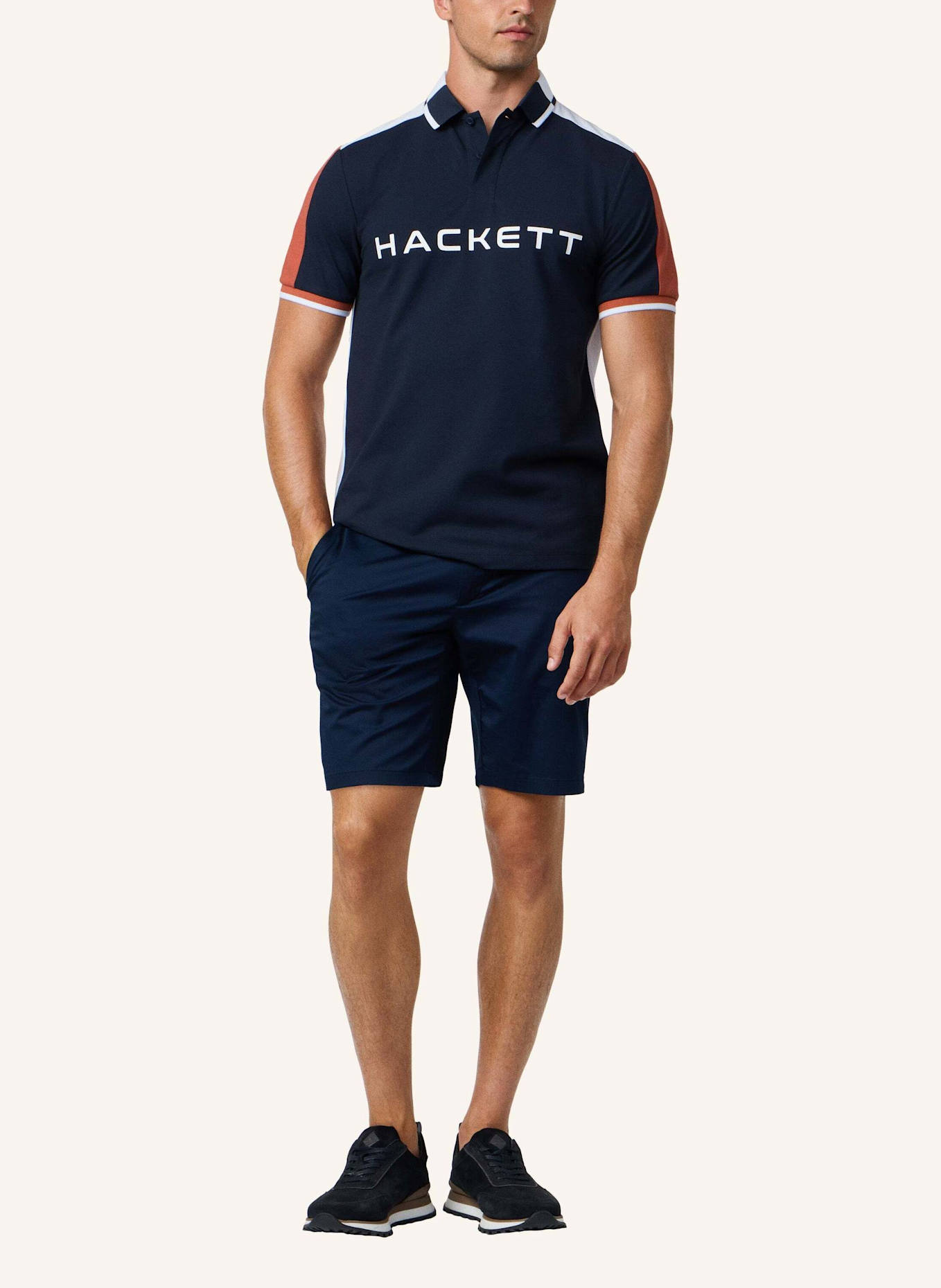 HACKETT LONDON Poloshirt HS MULTI POLO SS: DUNKELBLAU