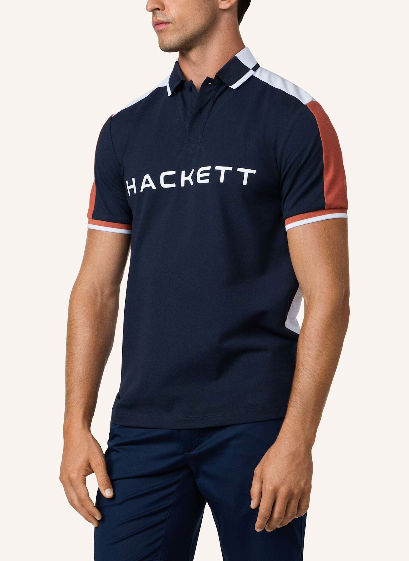 HACKETT LONDON Poloshirt HS MULTI POLO SS: DUNKELBLAU