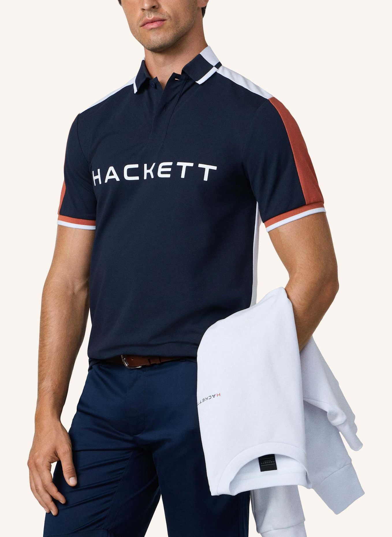 HACKETT LONDON Poloshirt HS MULTI POLO SS: DUNKELBLAU