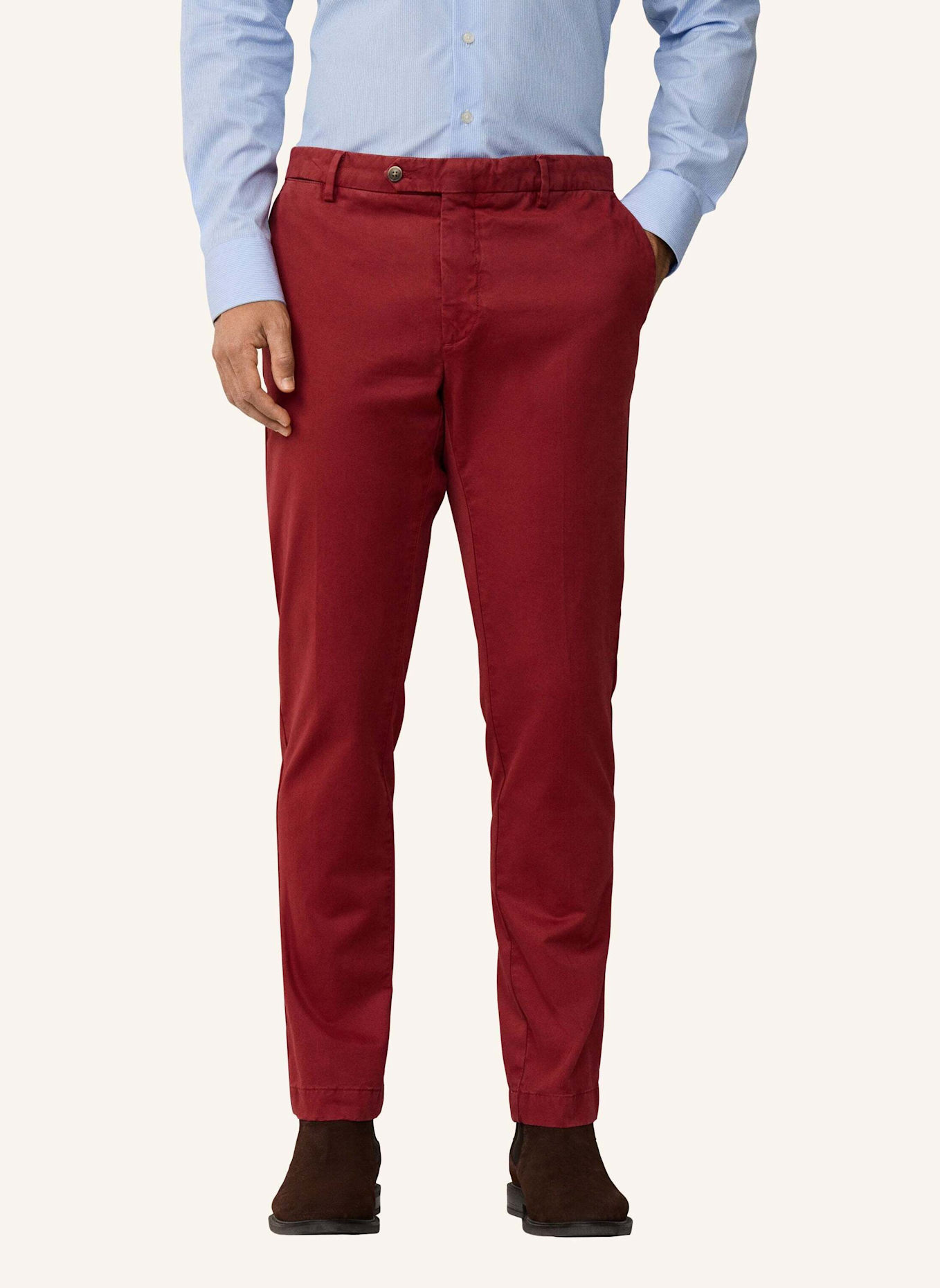 HACKETT LONDON Chino KENSINGTON Slim Fit: ROT