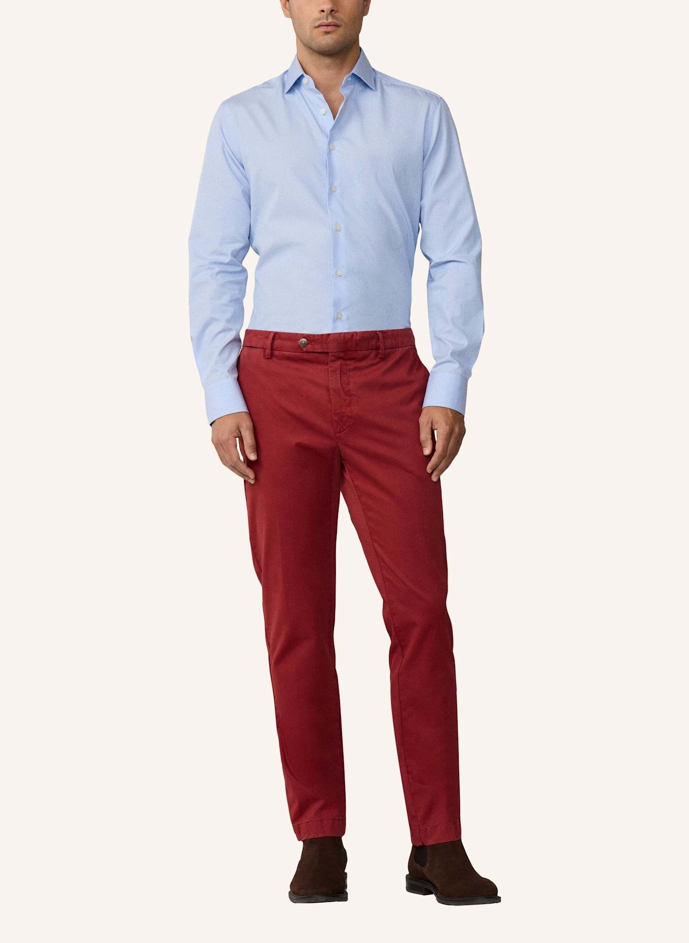 HACKETT LONDON Chino KENSINGTON Slim Fit: ROT