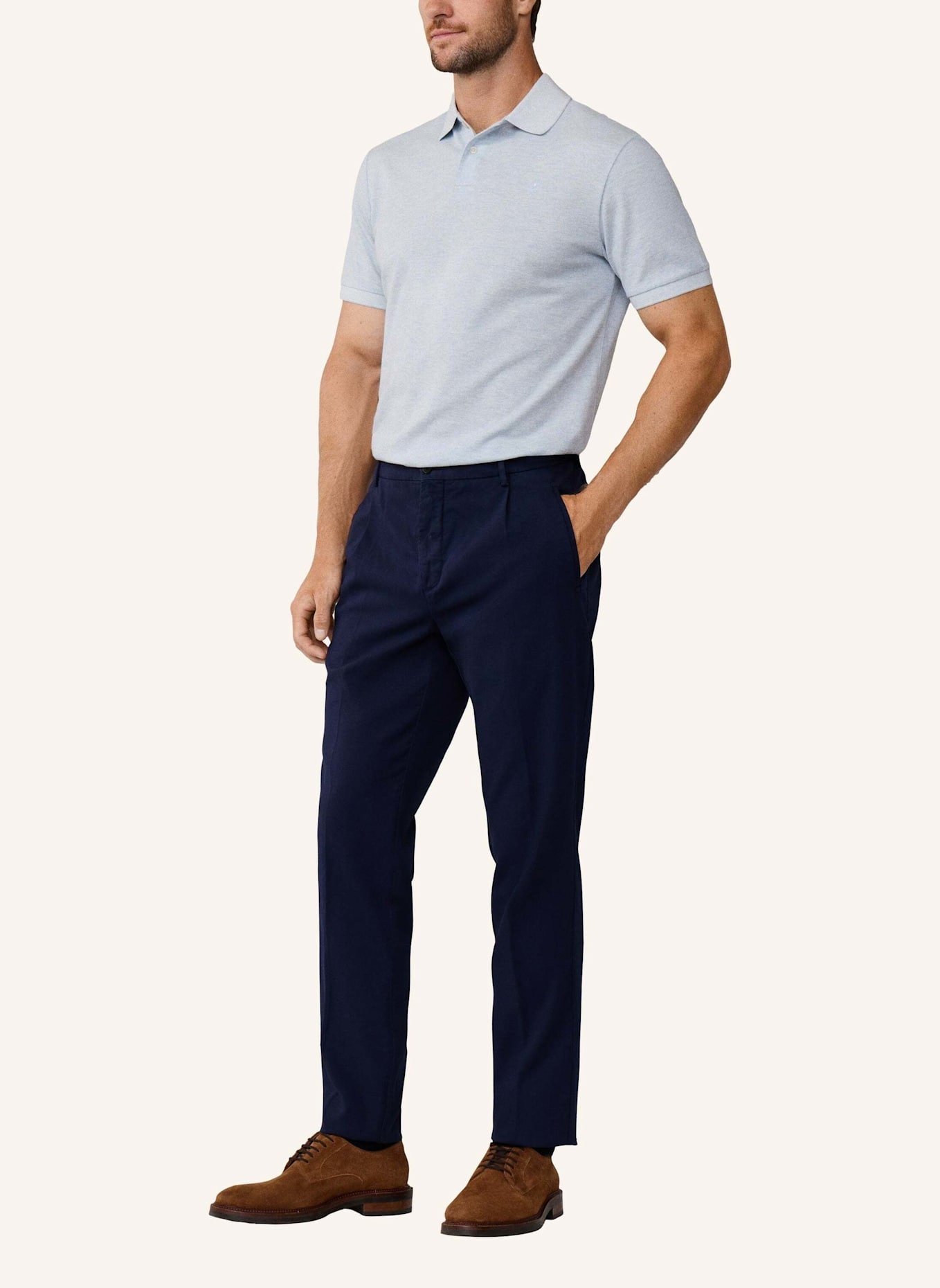 HACKETT LONDON Chino TRICOTINE TROUSER: BLAU