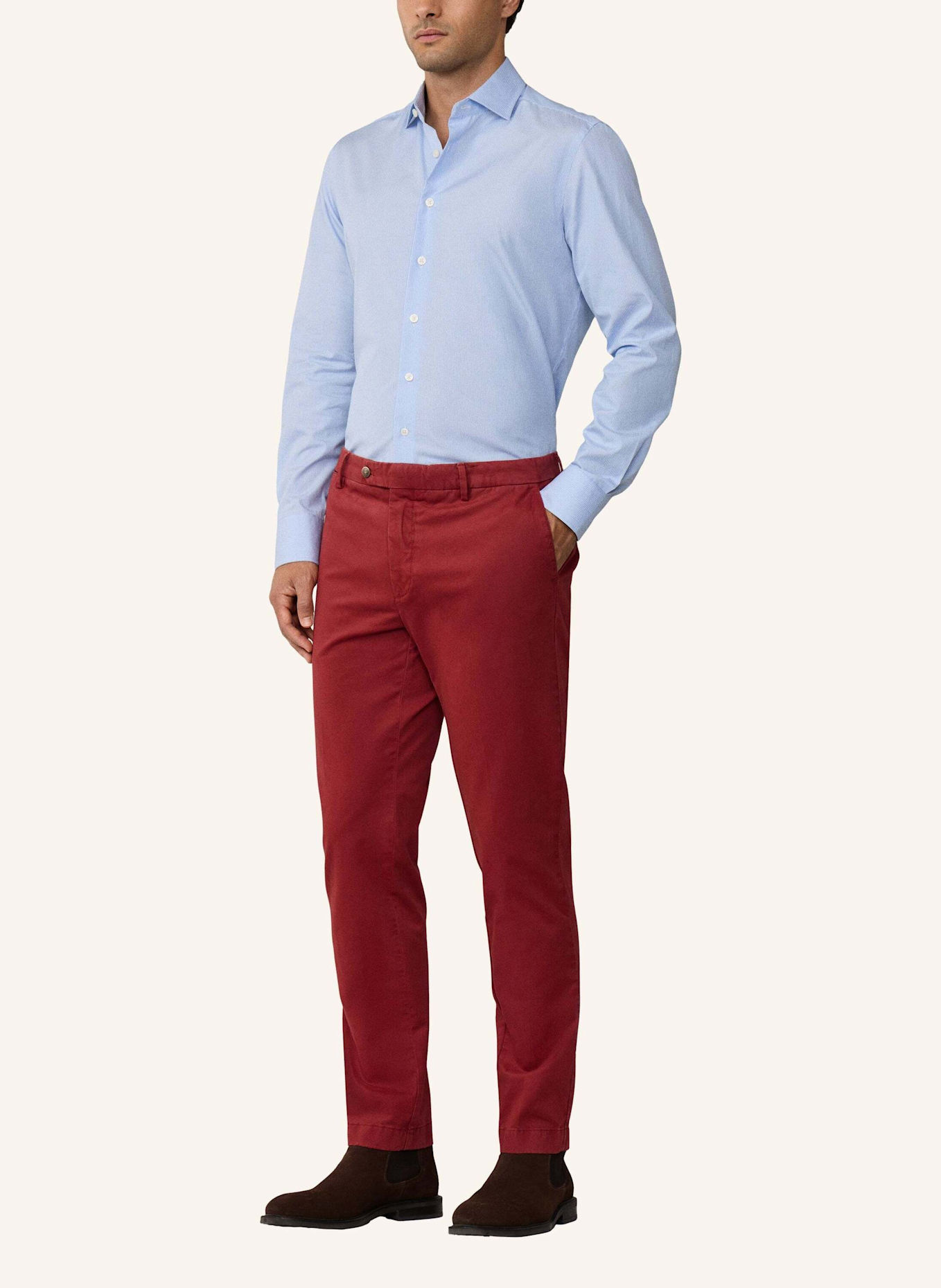 HACKETT LONDON Chino KENSINGTON Slim Fit: ROT