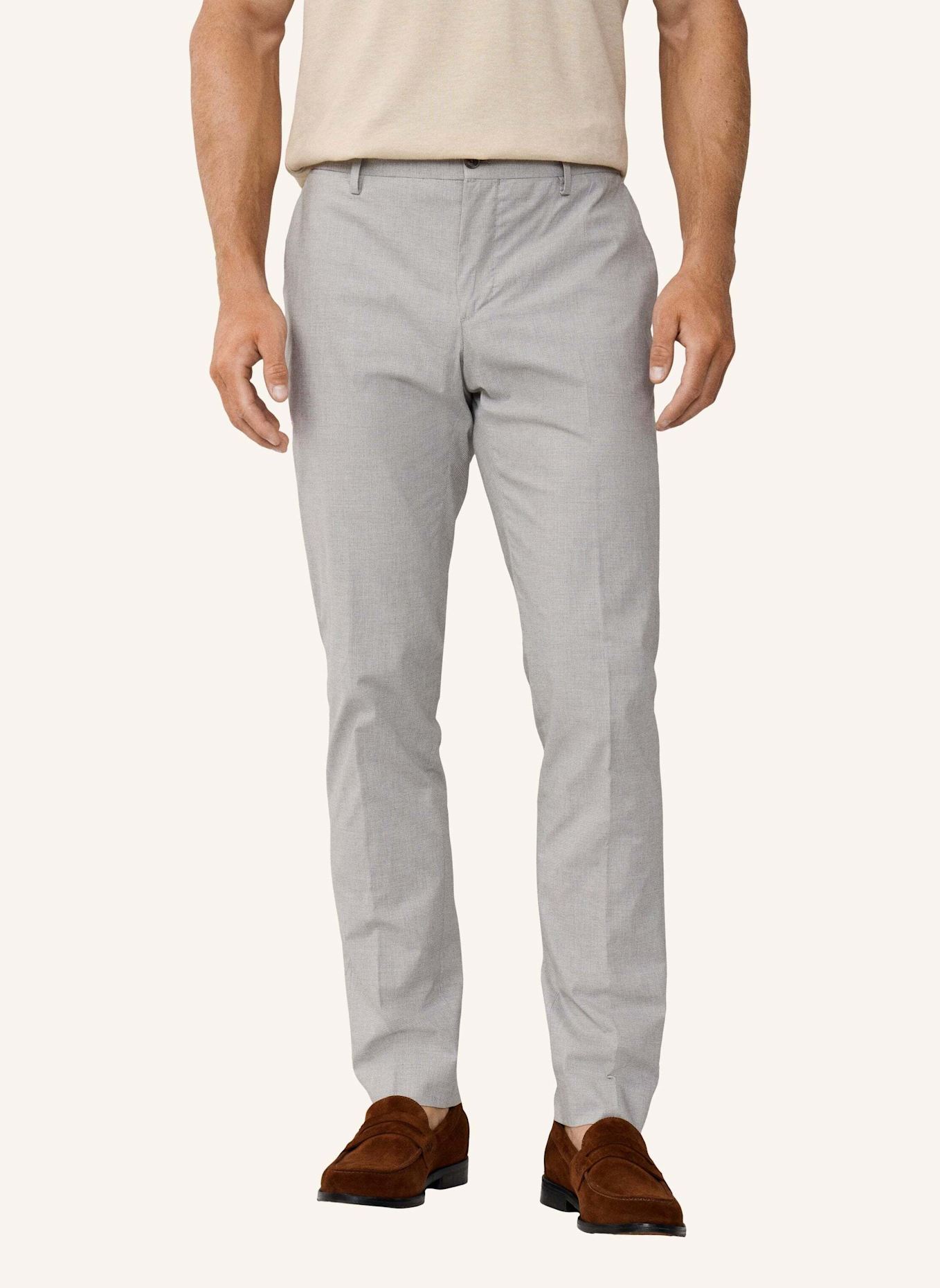 HACKETT LONDON Chino LATINO GINGHAM TRS: GRAU